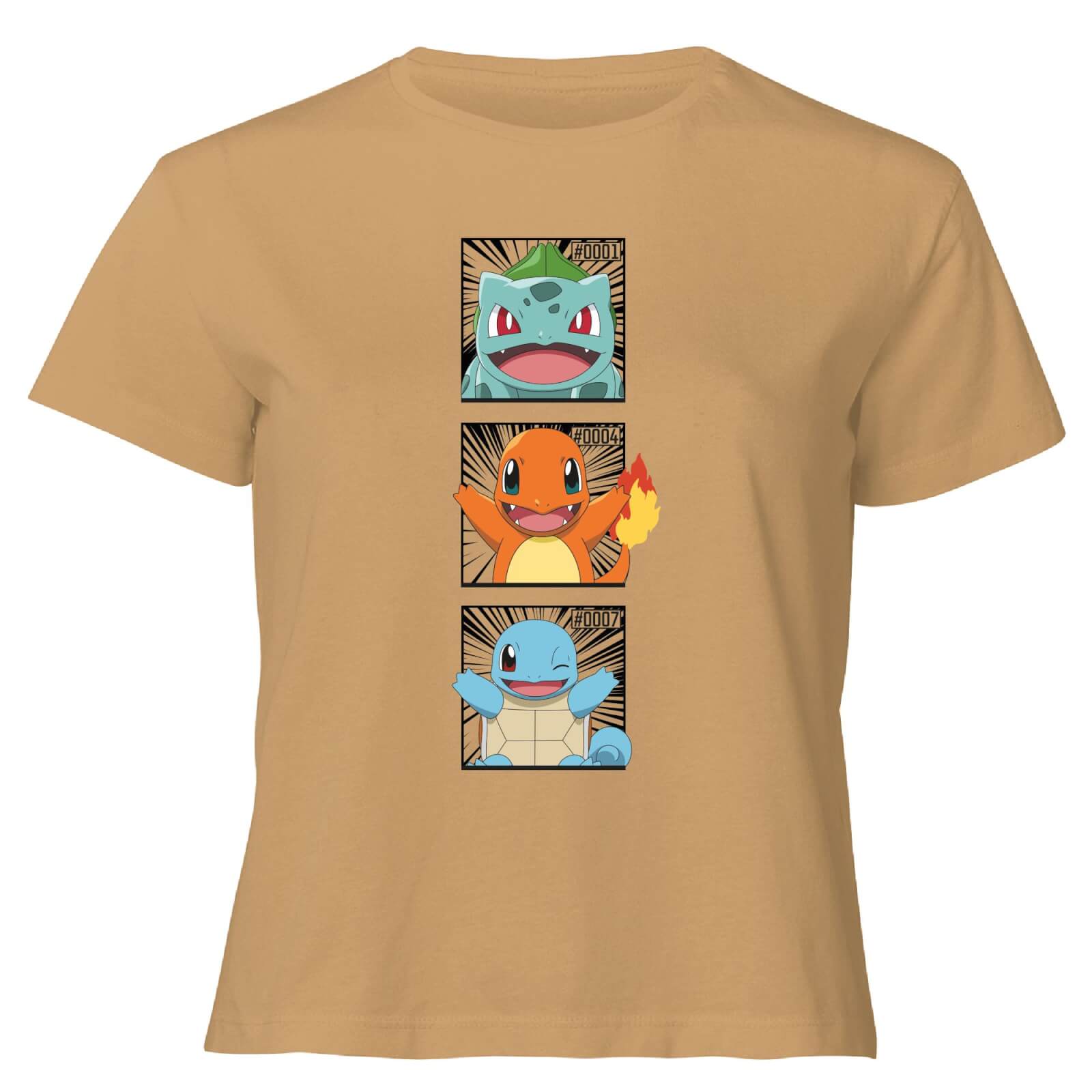 

Pokemon Generation 1 Starters Women's Cropped T-Shirt - Tan - XL