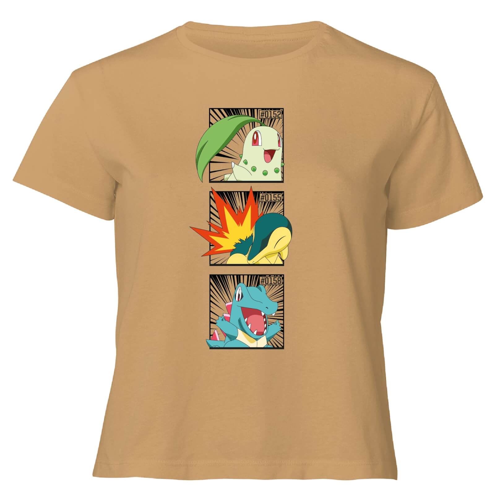 

Pokemon Generation 2 Starters Women's Cropped T-Shirt - Tan - XL