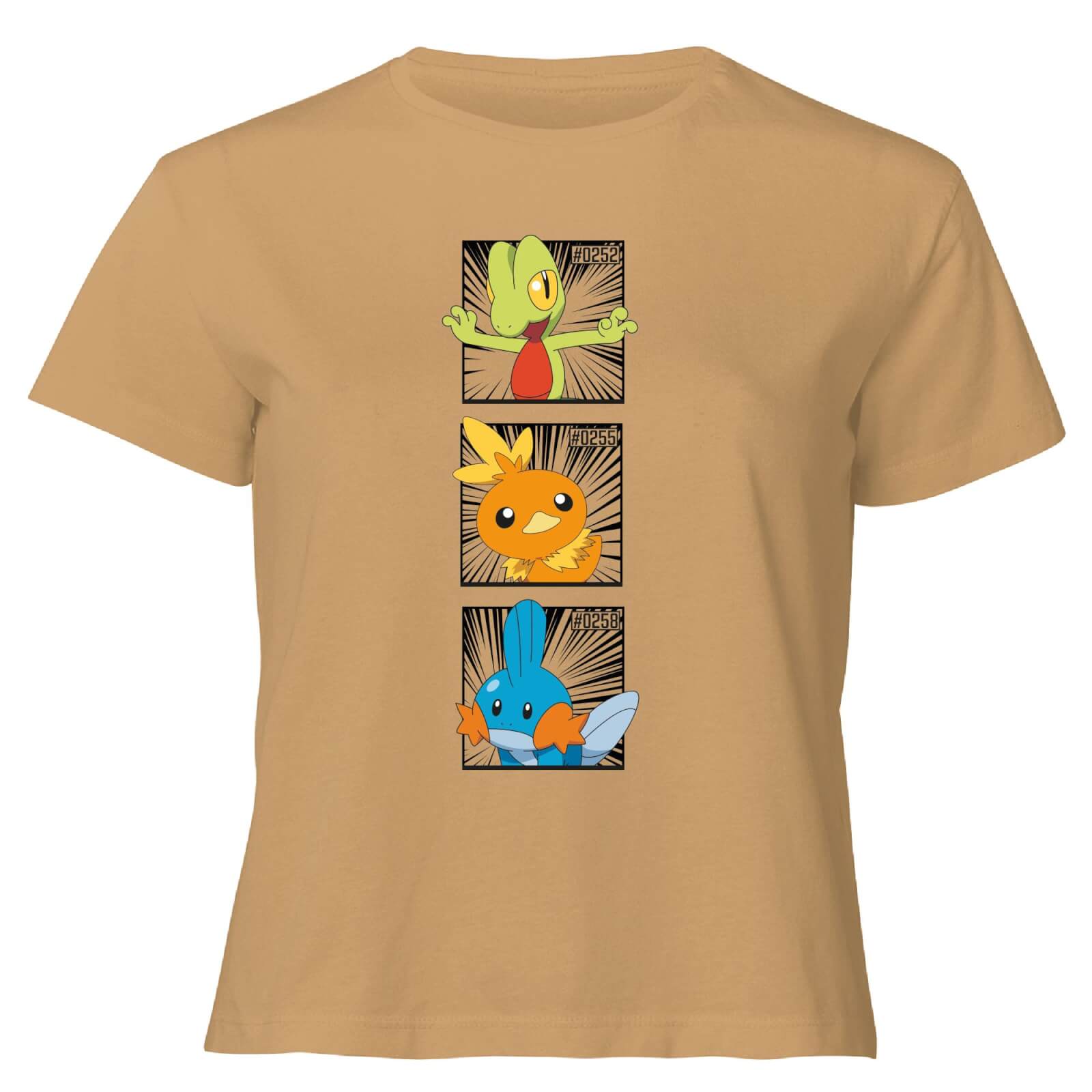 

Pokemon Generation 3 Starters Women's Cropped T-Shirt - Tan - XL