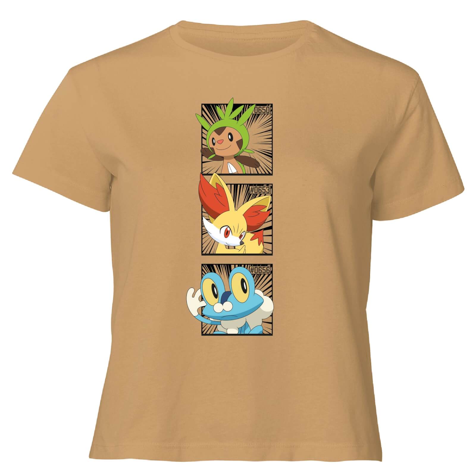 

Pokemon Generation 6 Starters Women's Cropped T-Shirt - Tan - XL