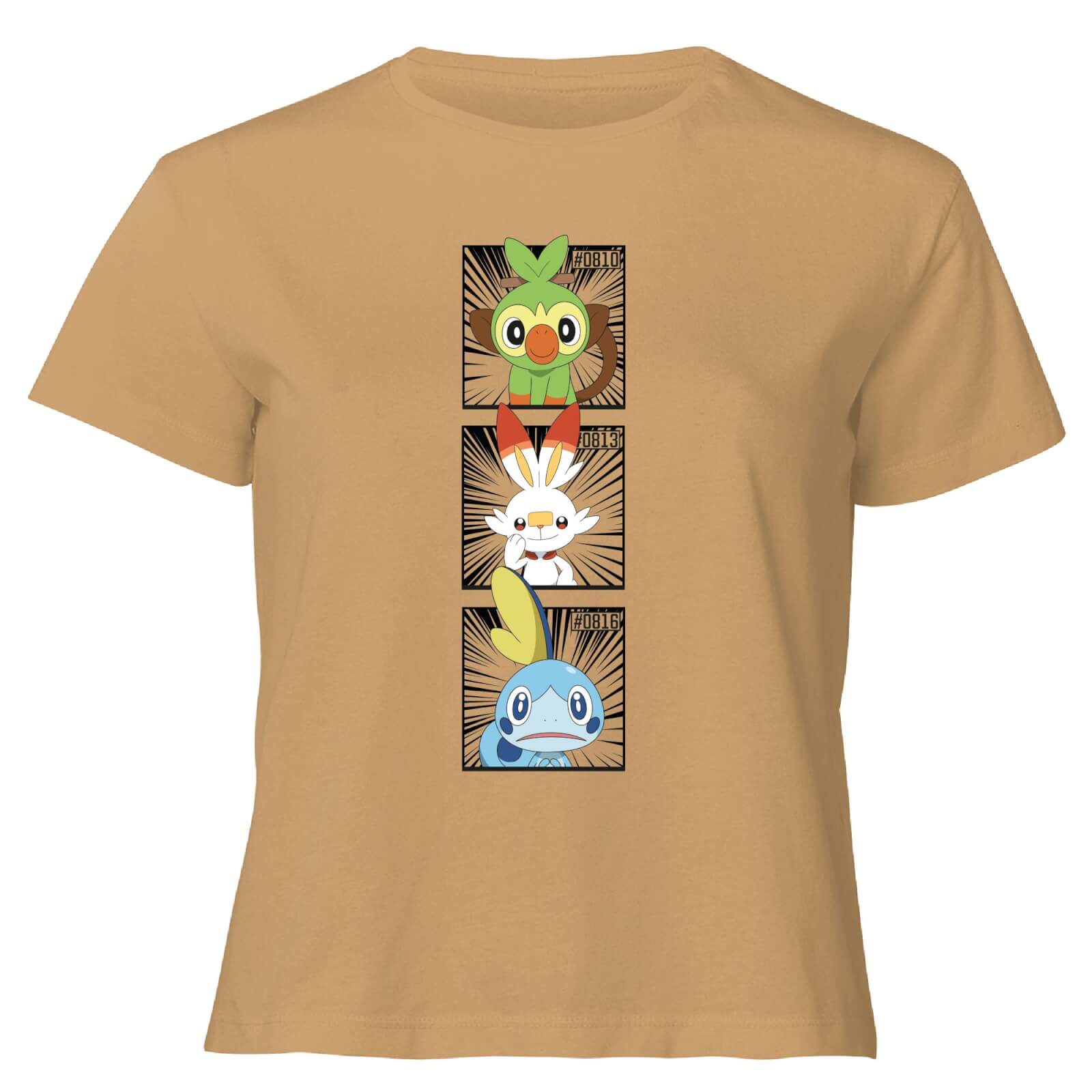 

Pokemon Generation 8 Starters Women's Cropped T-Shirt - Tan - XL