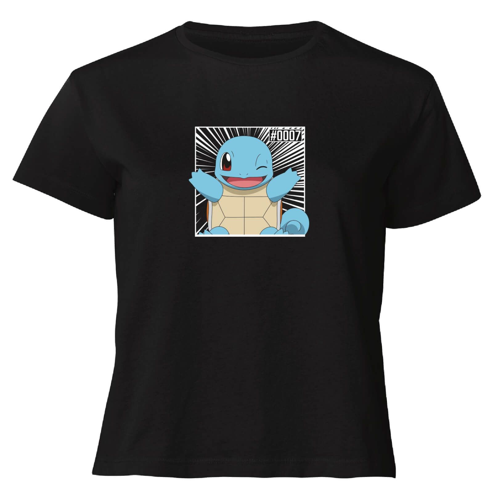 

Pokémon Pokédex Squirtle #0007 T-Shirt da Donna Cropped - Nero - S