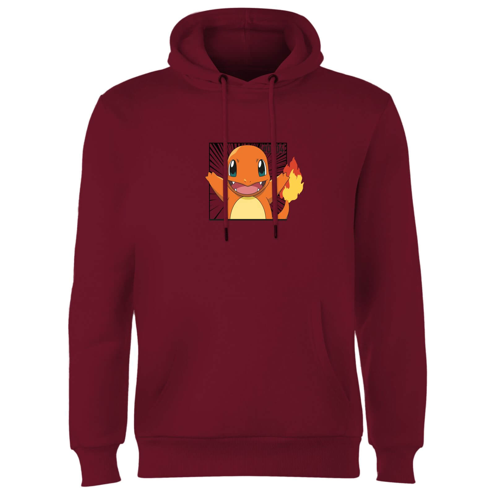 

Pokémon Pokédex Charmander #0004 Felpa con cappuccio - Borgona - M