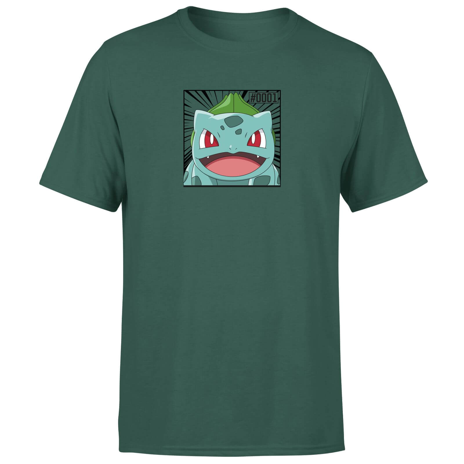 Pokémon Pokédex Bulbasaur #0001 T-Shirt da Uomo - Verde - XS