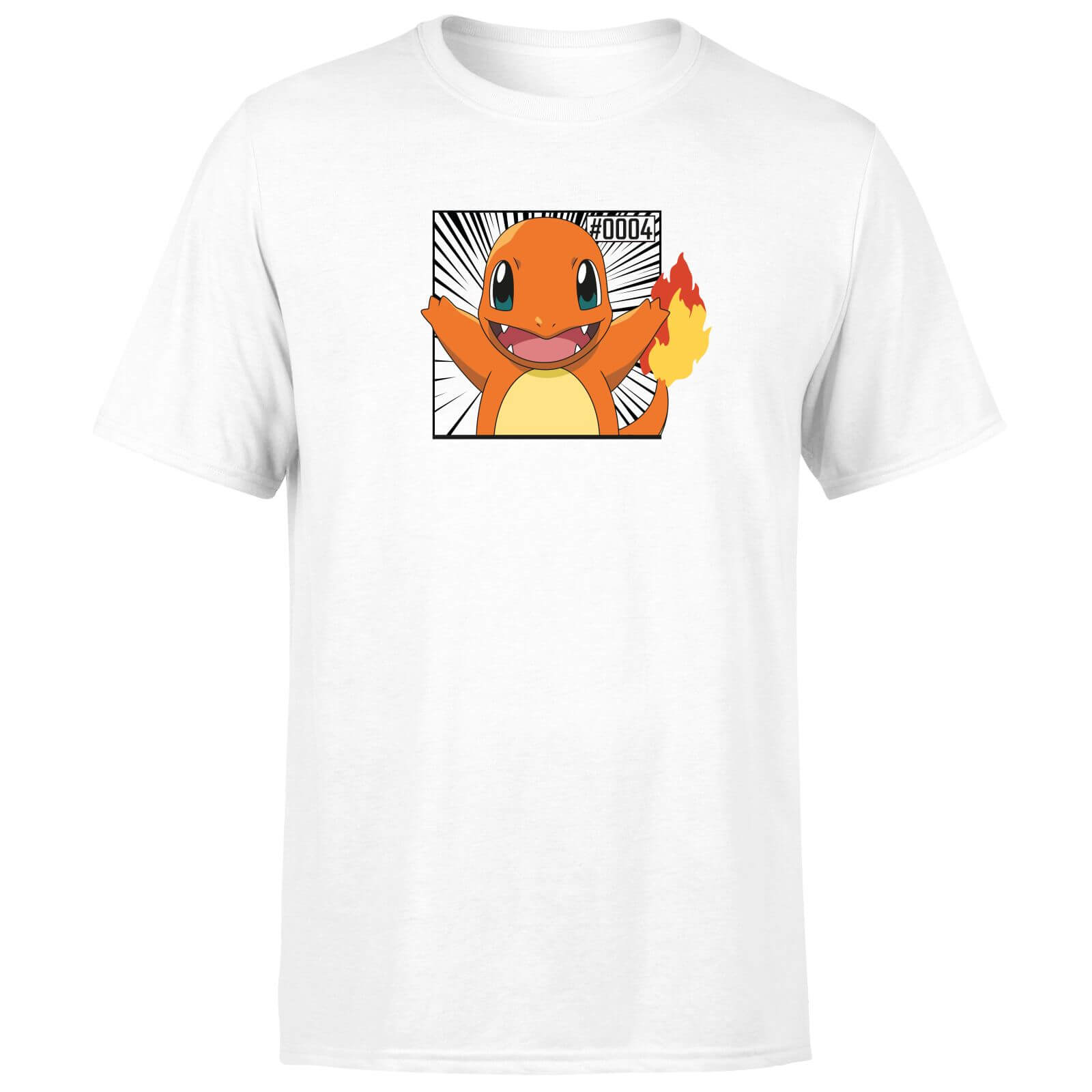

Pokémon Pokédex Charmander #0004 T-Shirt da Uomo - Bianco - M
