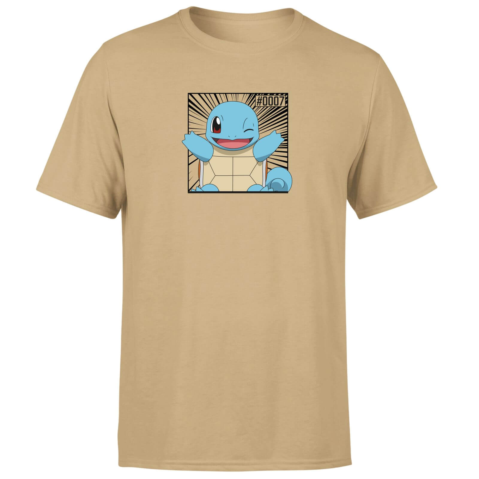 

Pokémon Pokédex Squirtle #0007 T-Shirt da Uomo - Beige - L