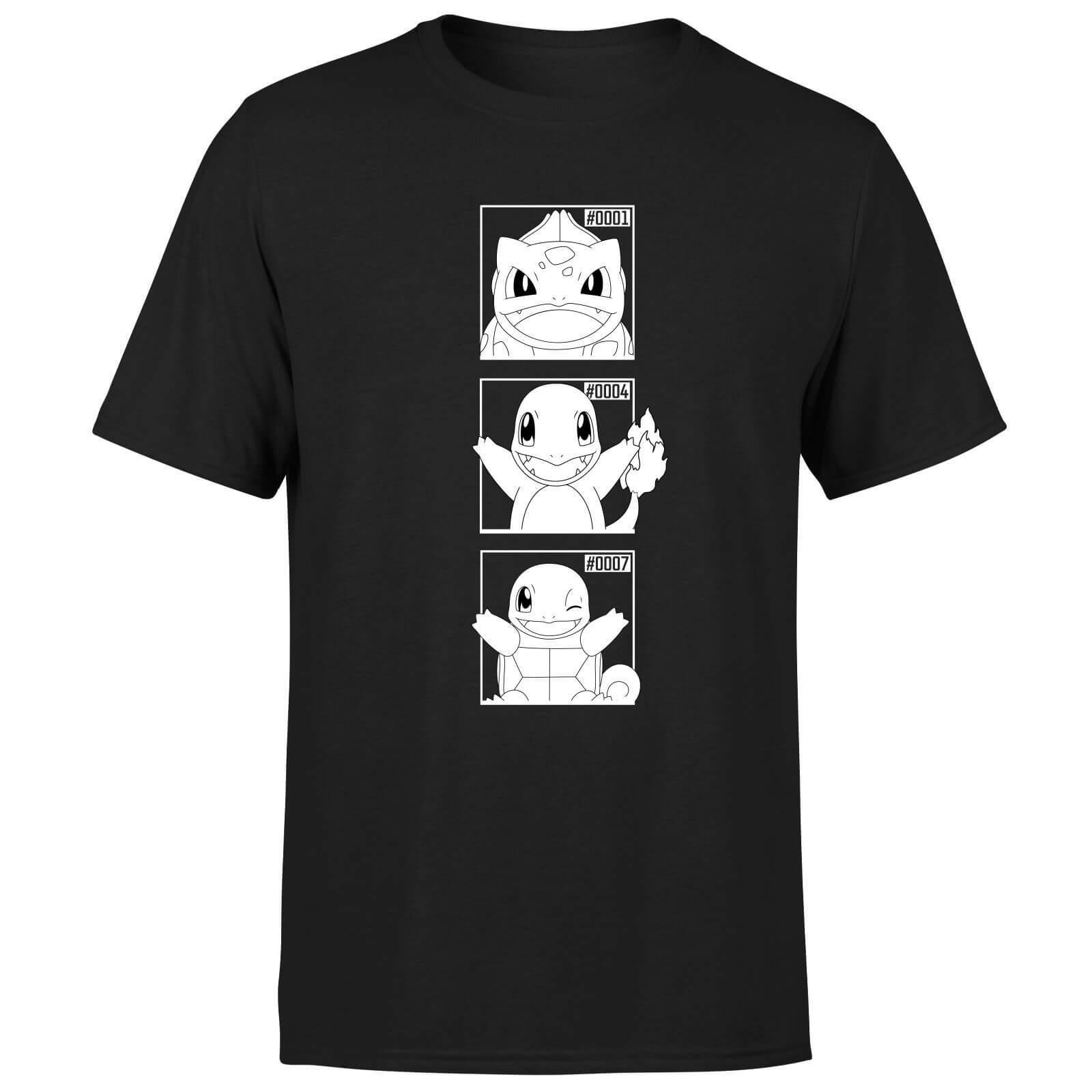 Pokemon Generation 1 Monochrome Starters Men's T-Shirt - Black - XXL