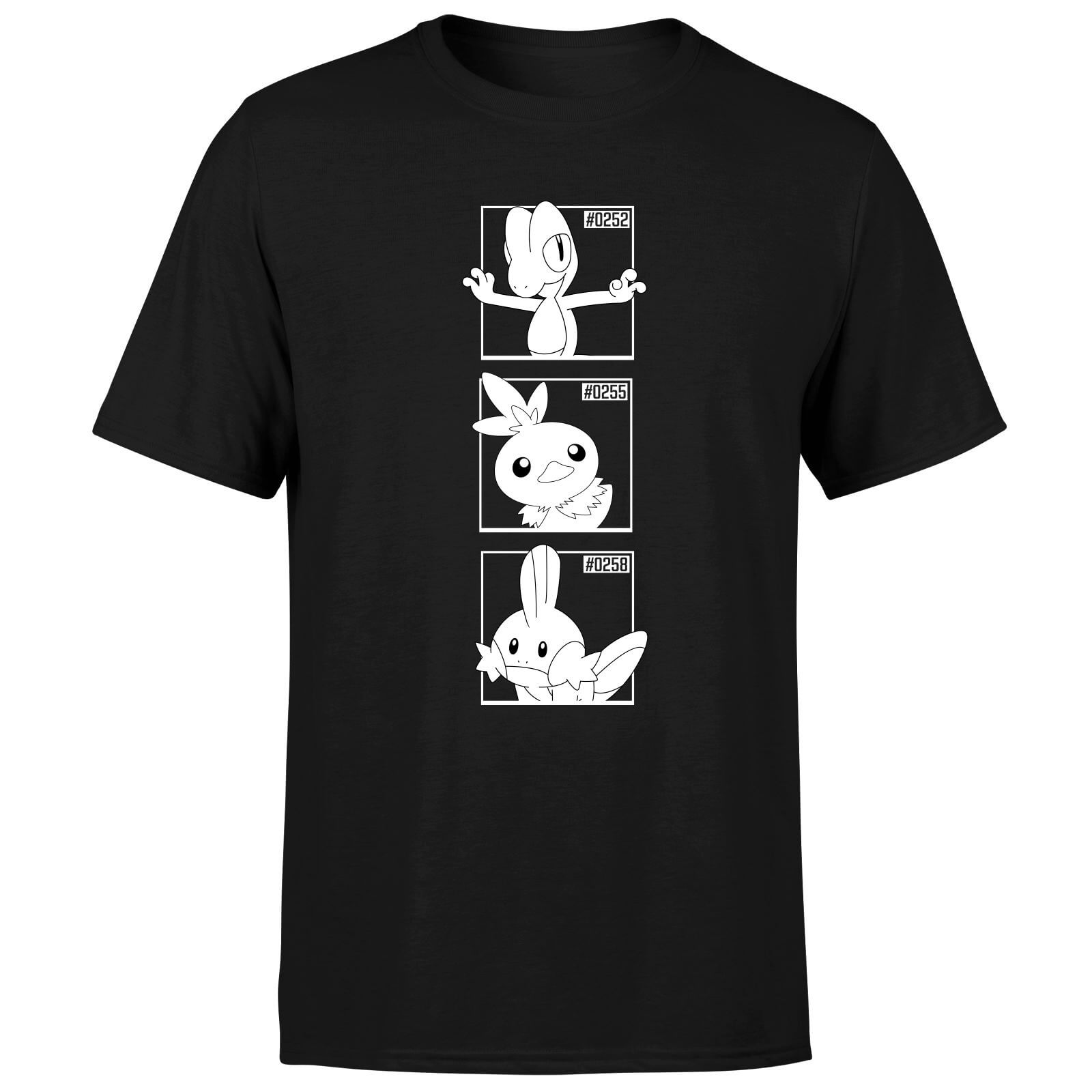 Pokemon Generation 3 Monochrome Starters Men's T-Shirt - Black - 4XL