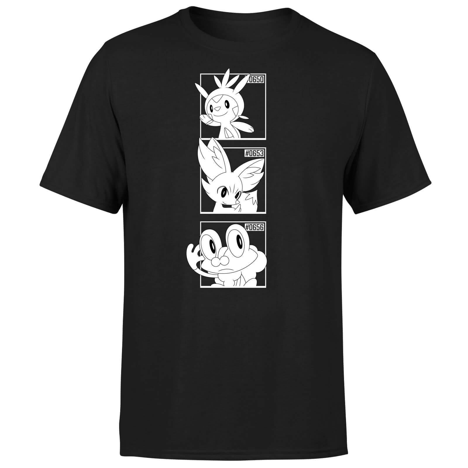

Pokemon Generation 6 Monochrome Starters Men's T-Shirt - Black - M