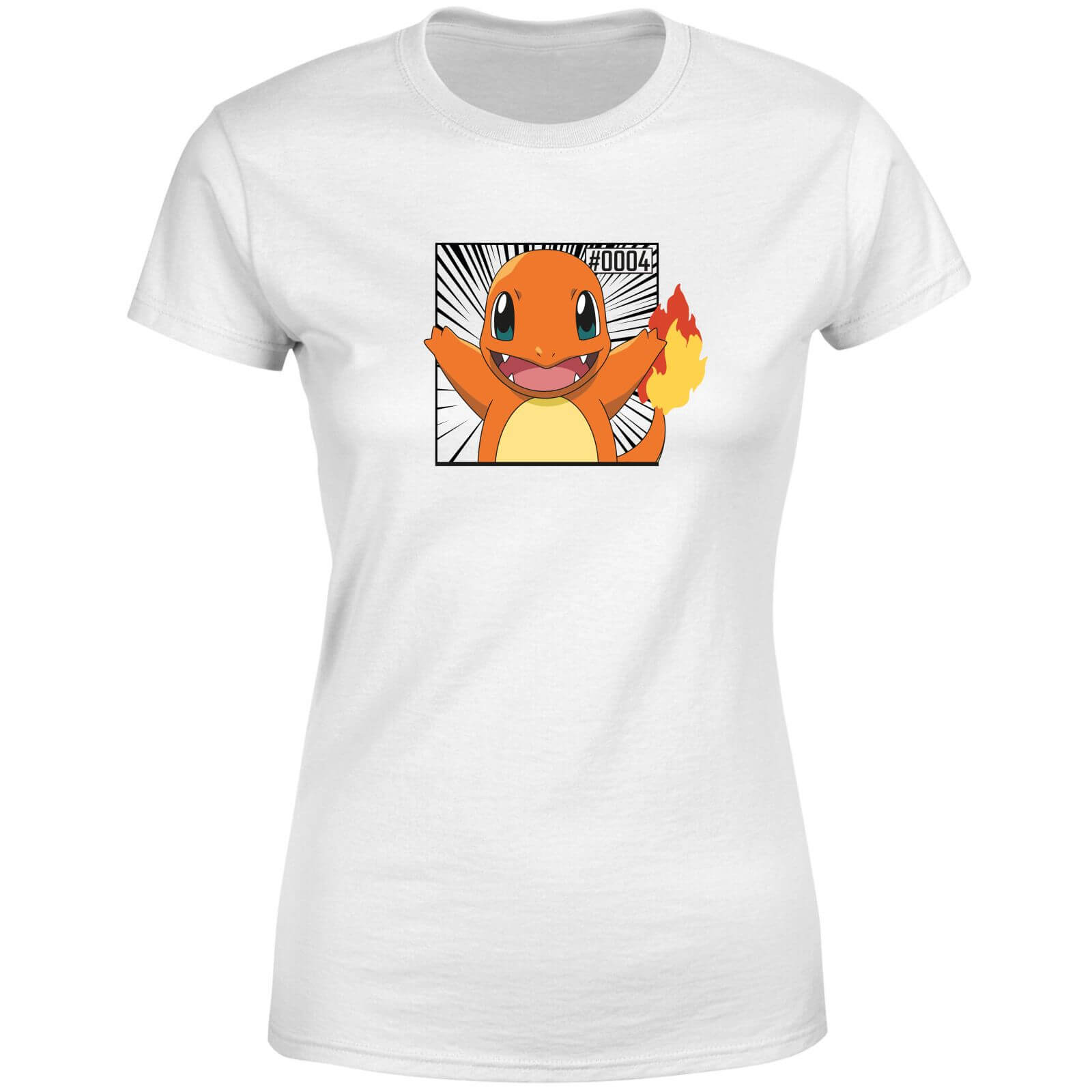 

Pokémon Pokédex Charmander #0004 T-Shirt da Donna - Bianco - XL