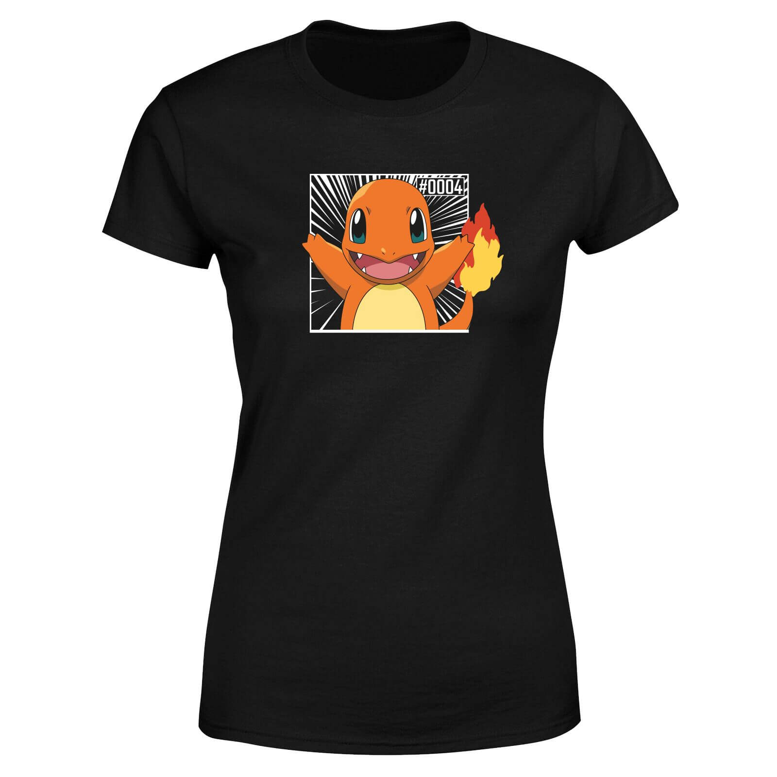 Pokémon Pokédex Charmander #0004 Women's T-Shirt - Black - 3XL