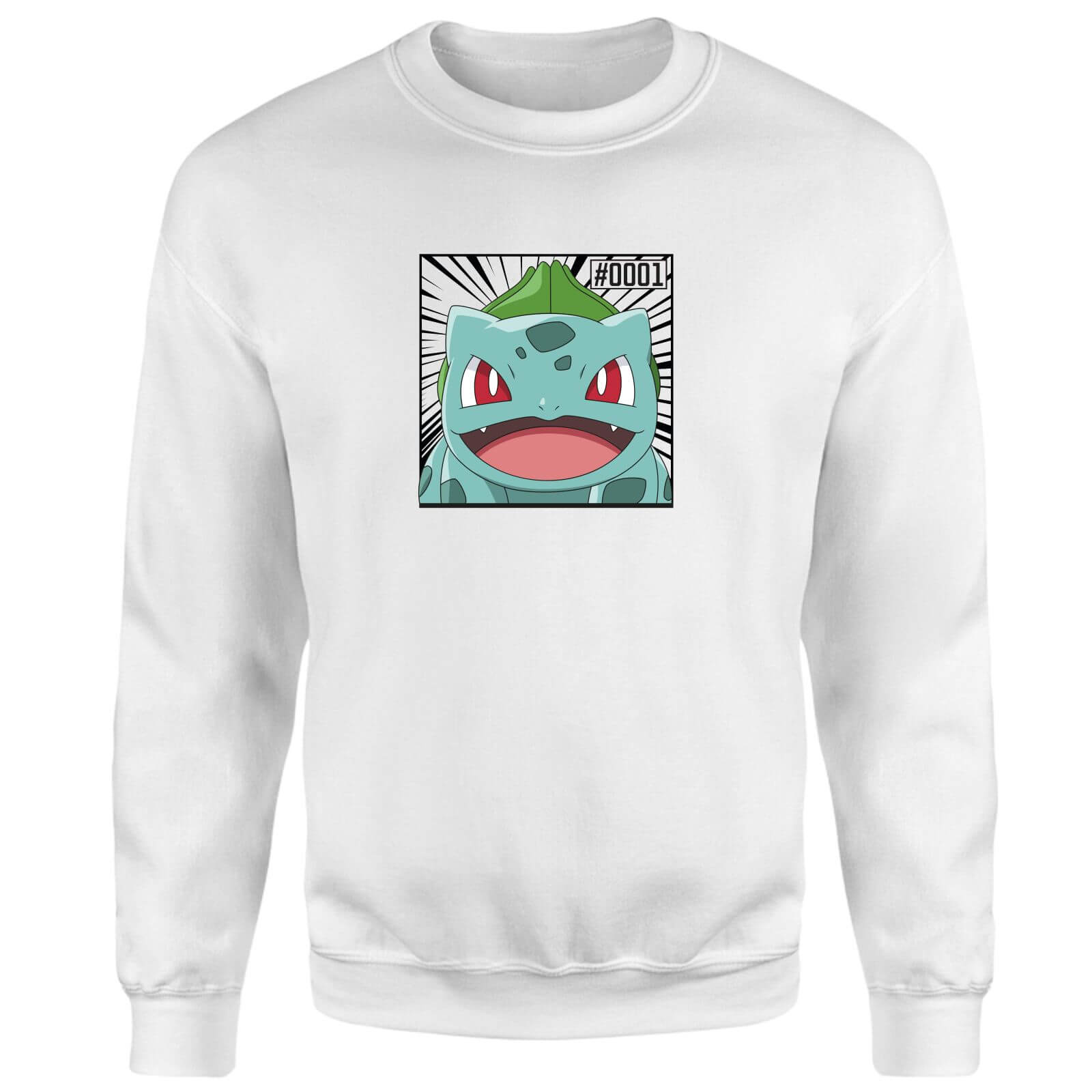 Pokémon Pokédex Bulbasaur #0001 Sweatshirt - White - XL