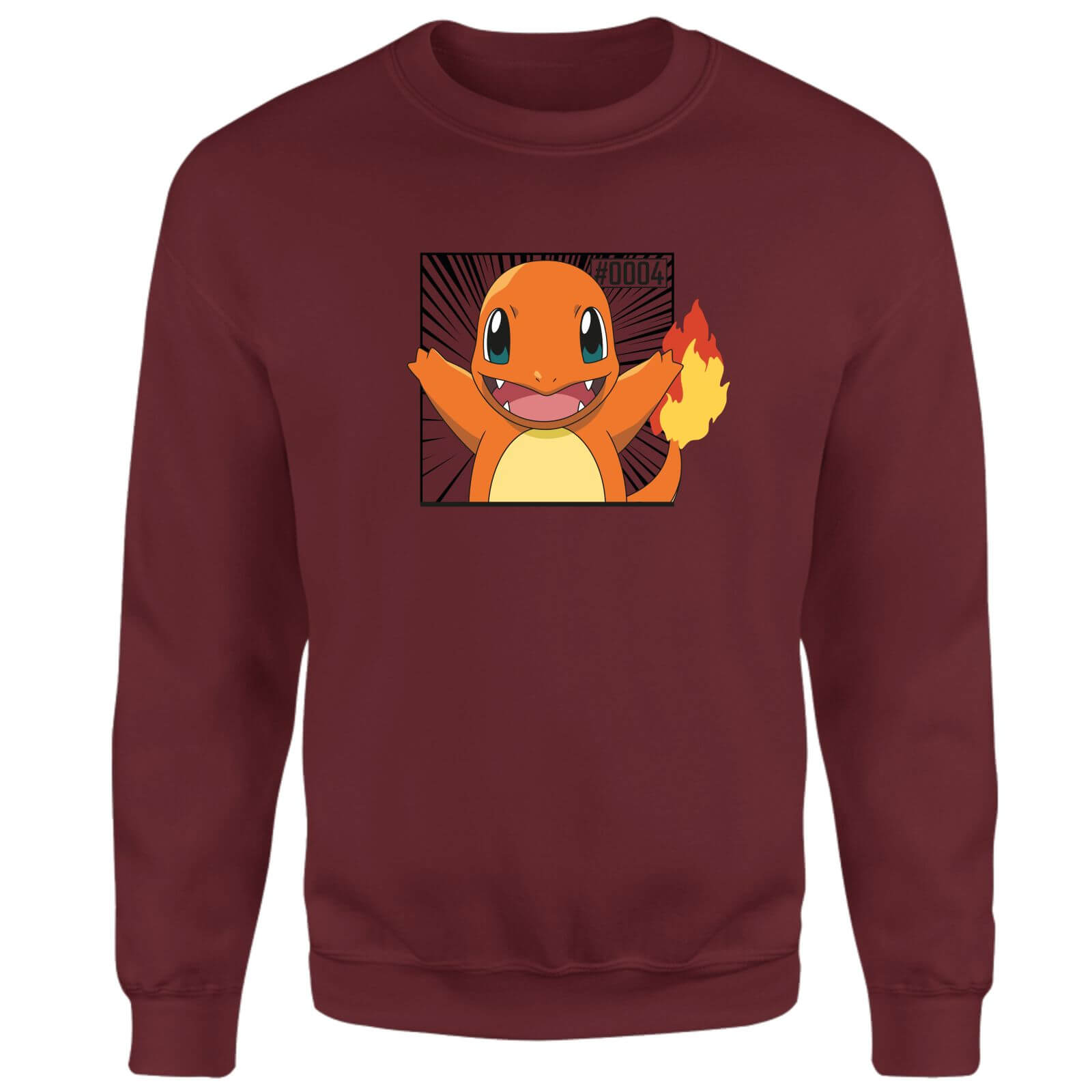 Pokémon Pokédex Charmander #0004 Sweatshirt - Burgundy - L