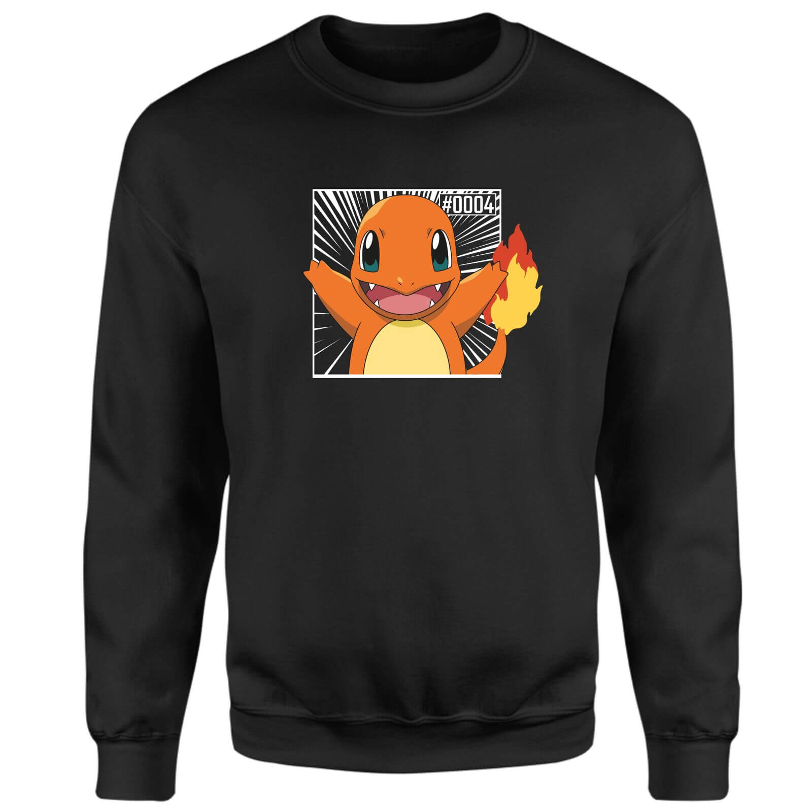 Pokémon Pokédex Charmander #0004 Sweatshirt - Black - S