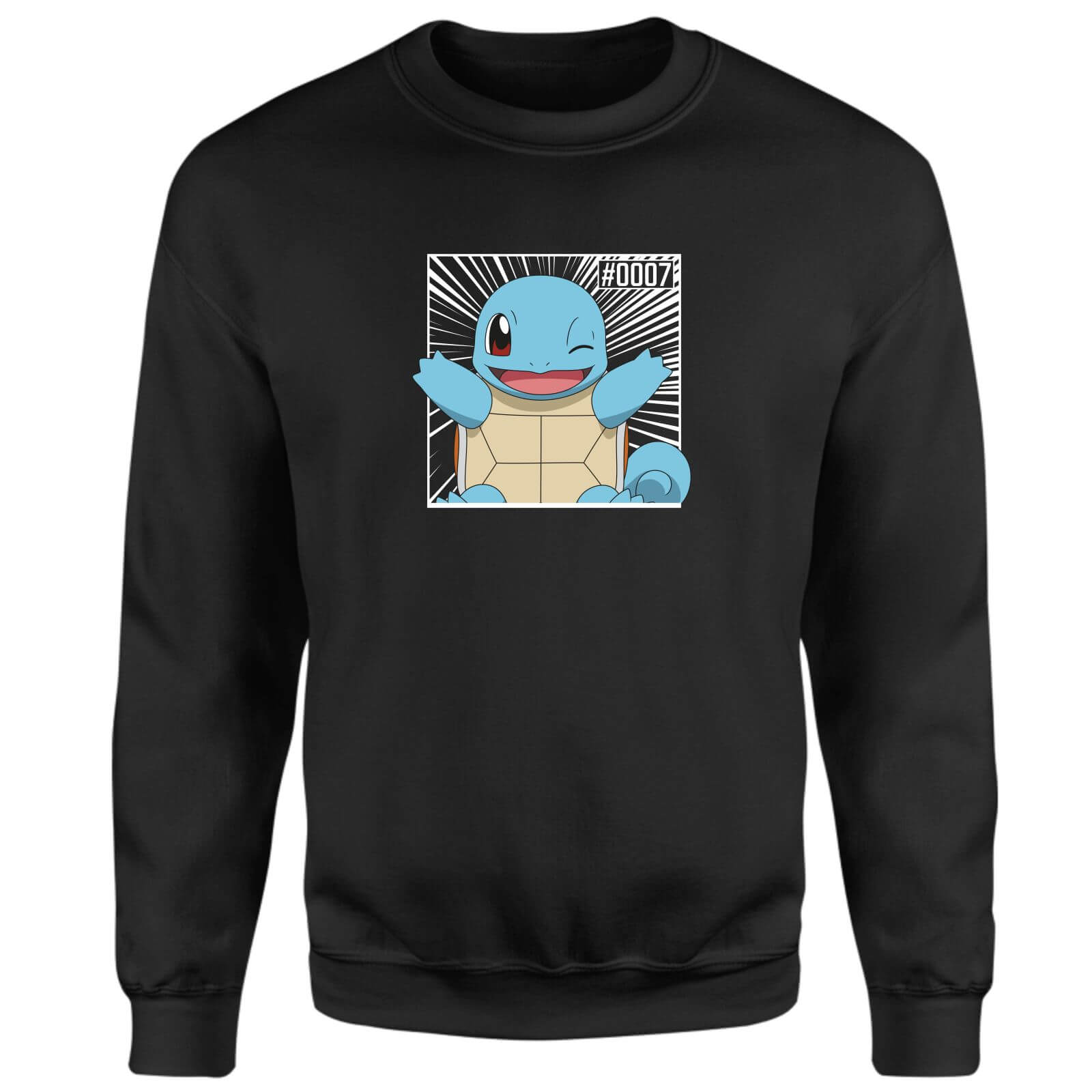 Pokémon Pokédex Squirtle #0007 Felpa - Nero - L