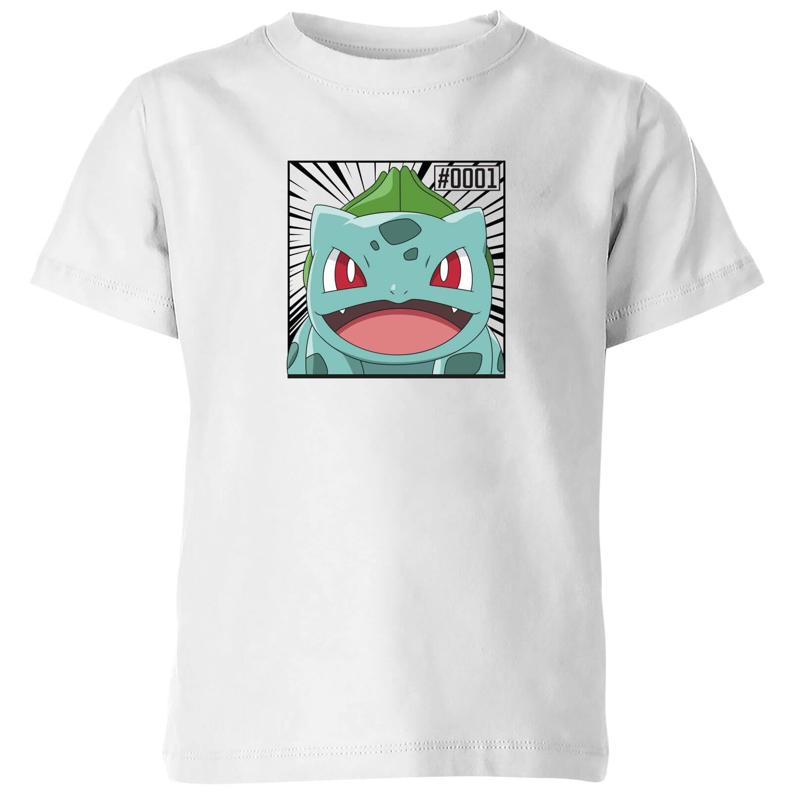 

Pokémon Pokédex Bulbasaur #0001 T-Shirt per bambini - Bianco - 5-6 Anni