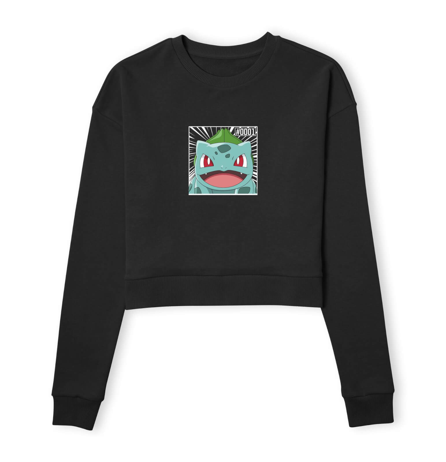 

Pokémon Pokédex Bulbasaur #0001 Felpa da donna cropped - Nero - XXL