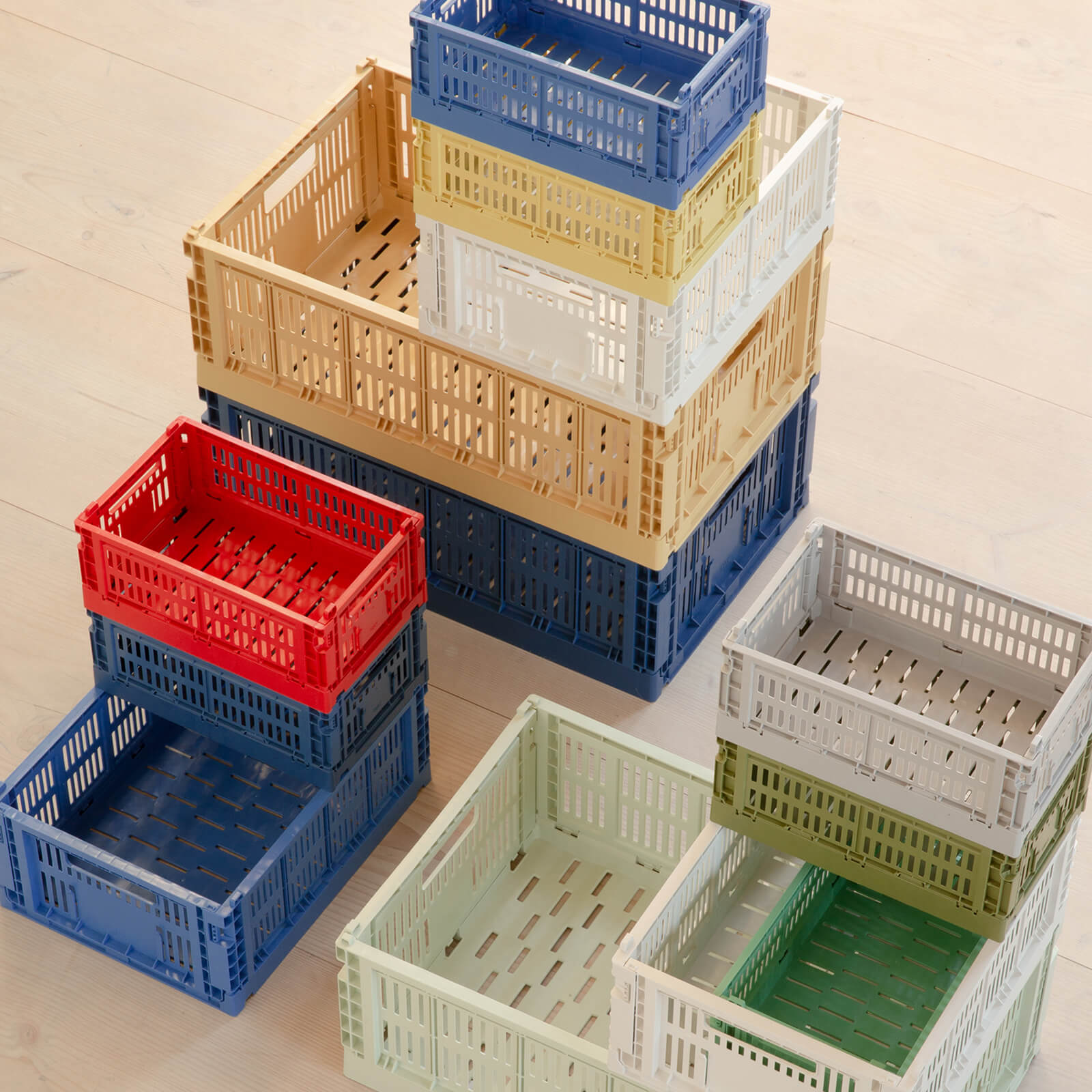 hay colour crate lid - large - golden yellow