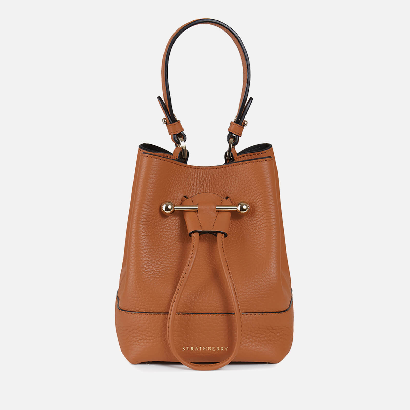 Strathberry Lana Osette Pebble-Grain Leather Bucket Bag