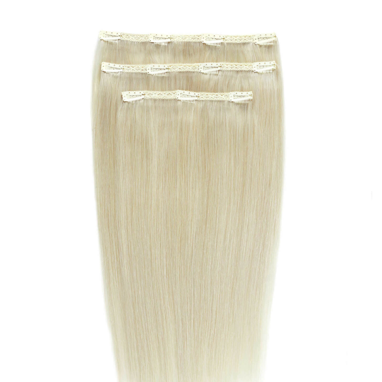 Beauty Works Deluxe Clip-In 18 Inch Hair Extensions (Various Colours) - Pure Platinum