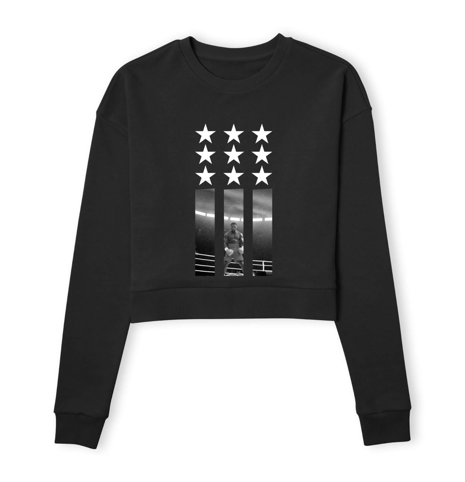 Creed Poster Stars Women's Cropped Sweatshirt - Black - L