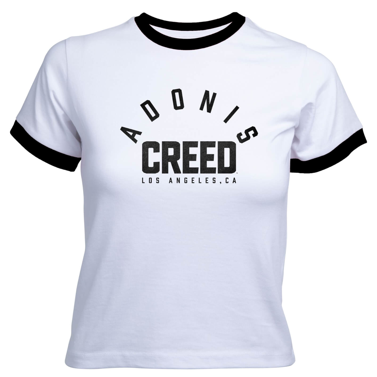 

Creed Adonis Creed LA Women's Cropped Ringer T-Shirt - White Black - XXL