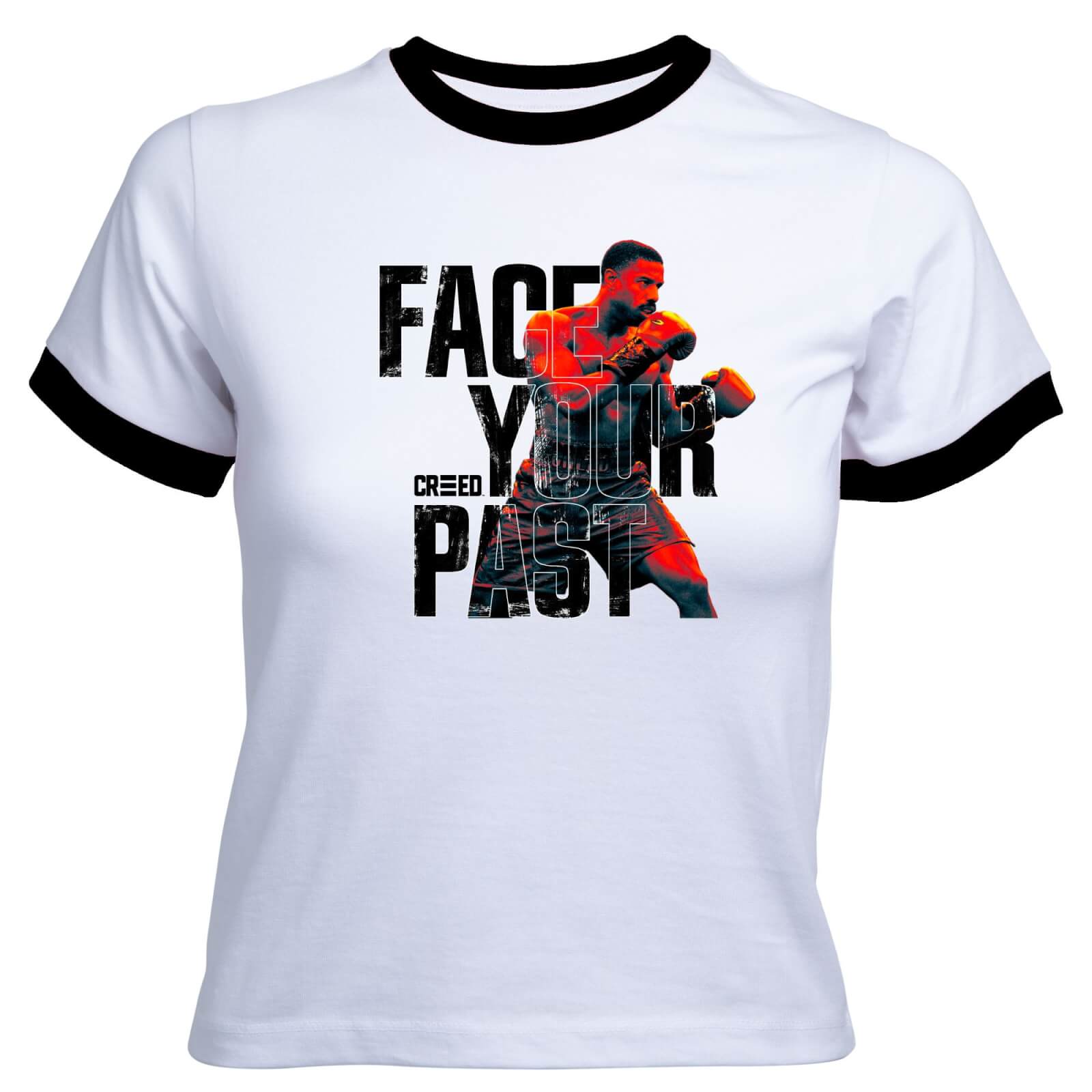 Creed Face Your Past Women's Cropped Ringer T-Shirt - White Black - L