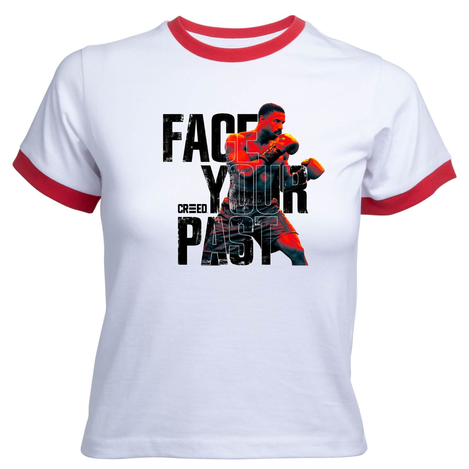 

Creed Face Your Past Women's Cropped Ringer T-Shirt - White Red - XL