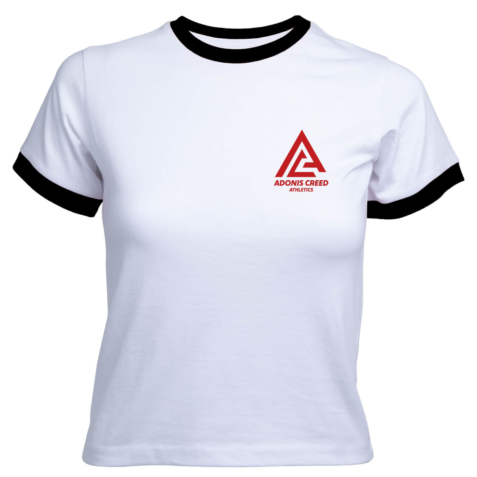 

Creed Adonis Creed Athletics Logo Women's Cropped Ringer T-Shirt - White Black - XL