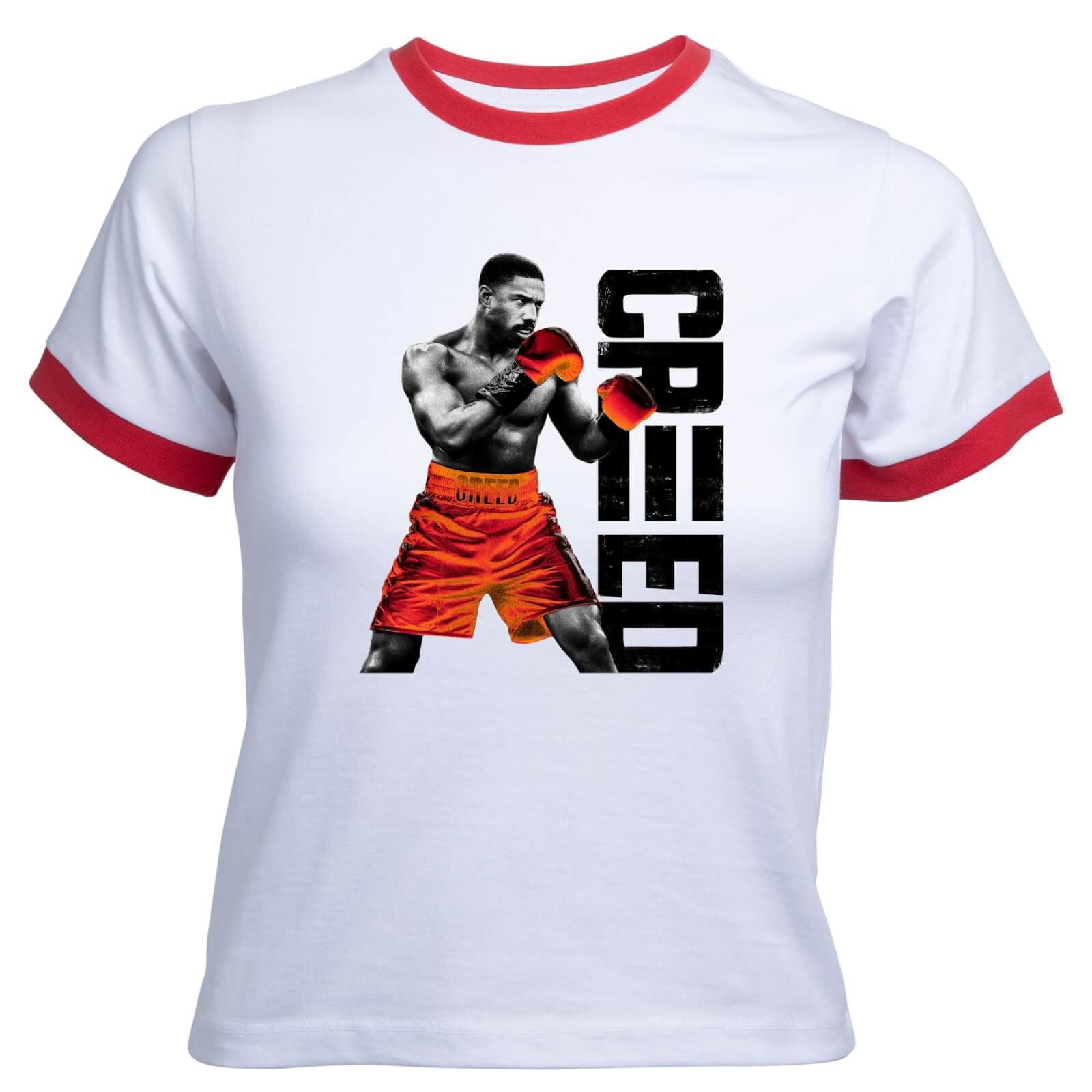 

Creed CRIIID Women's Cropped Ringer T-Shirt - White Red - XL