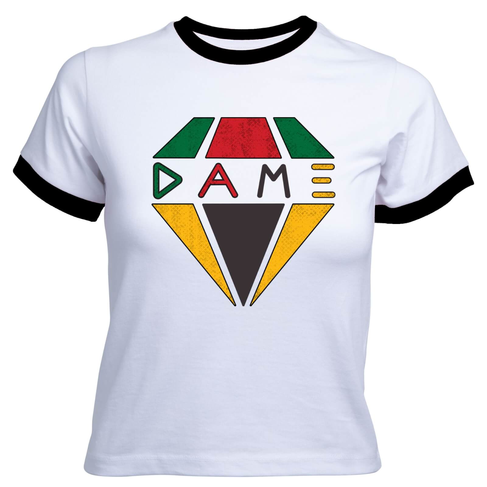 

Creed DAME Diamond Logo Women's Cropped Ringer T-Shirt - White Black - M