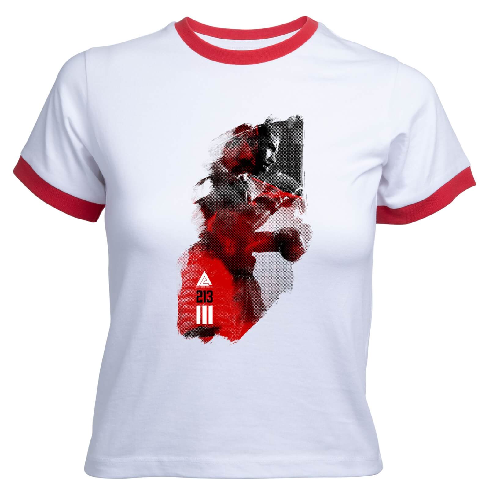 

Creed 213 Women's Cropped Ringer T-Shirt - White Red - XL