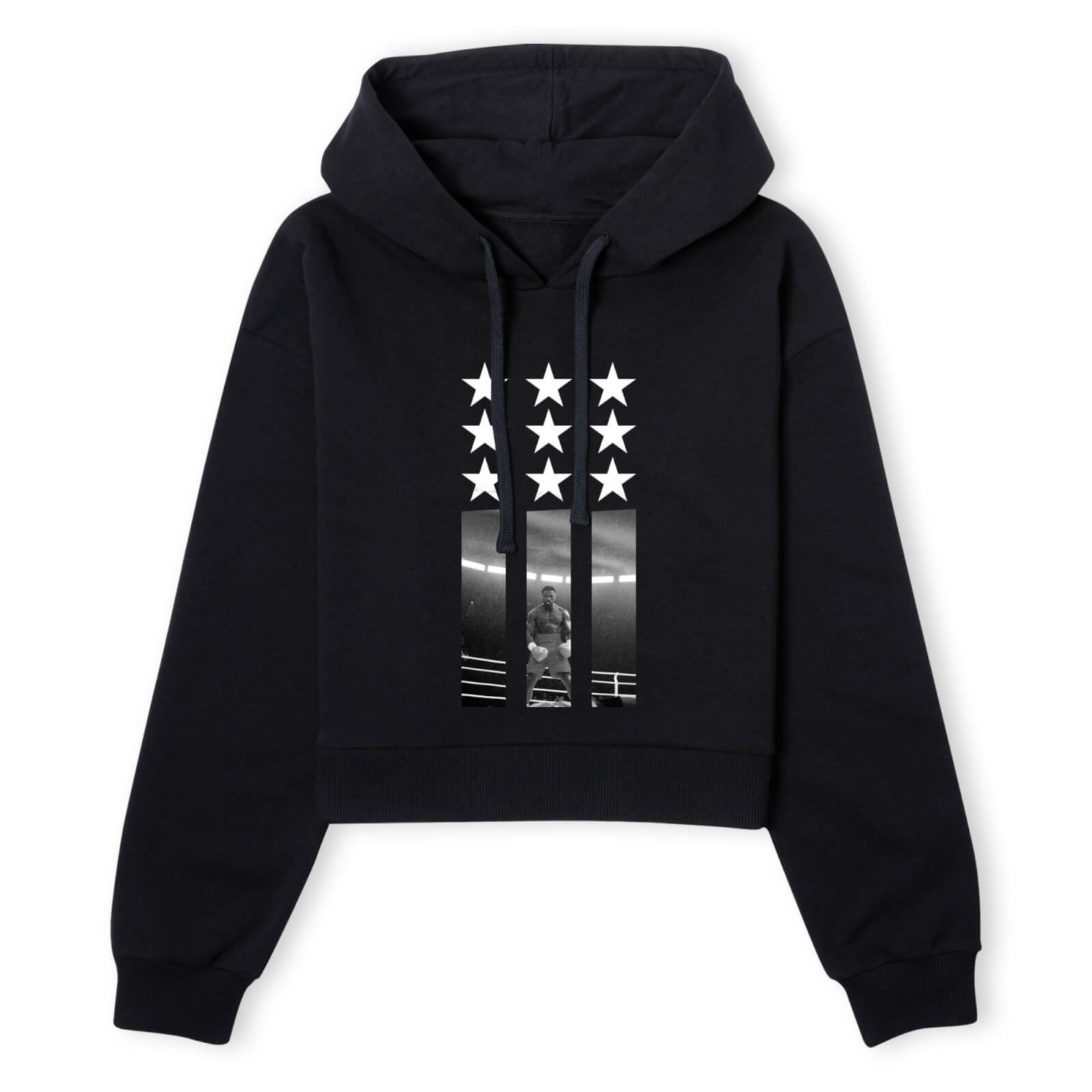 Creed Poster Stars Women's Cropped Hoodie - Black - XS