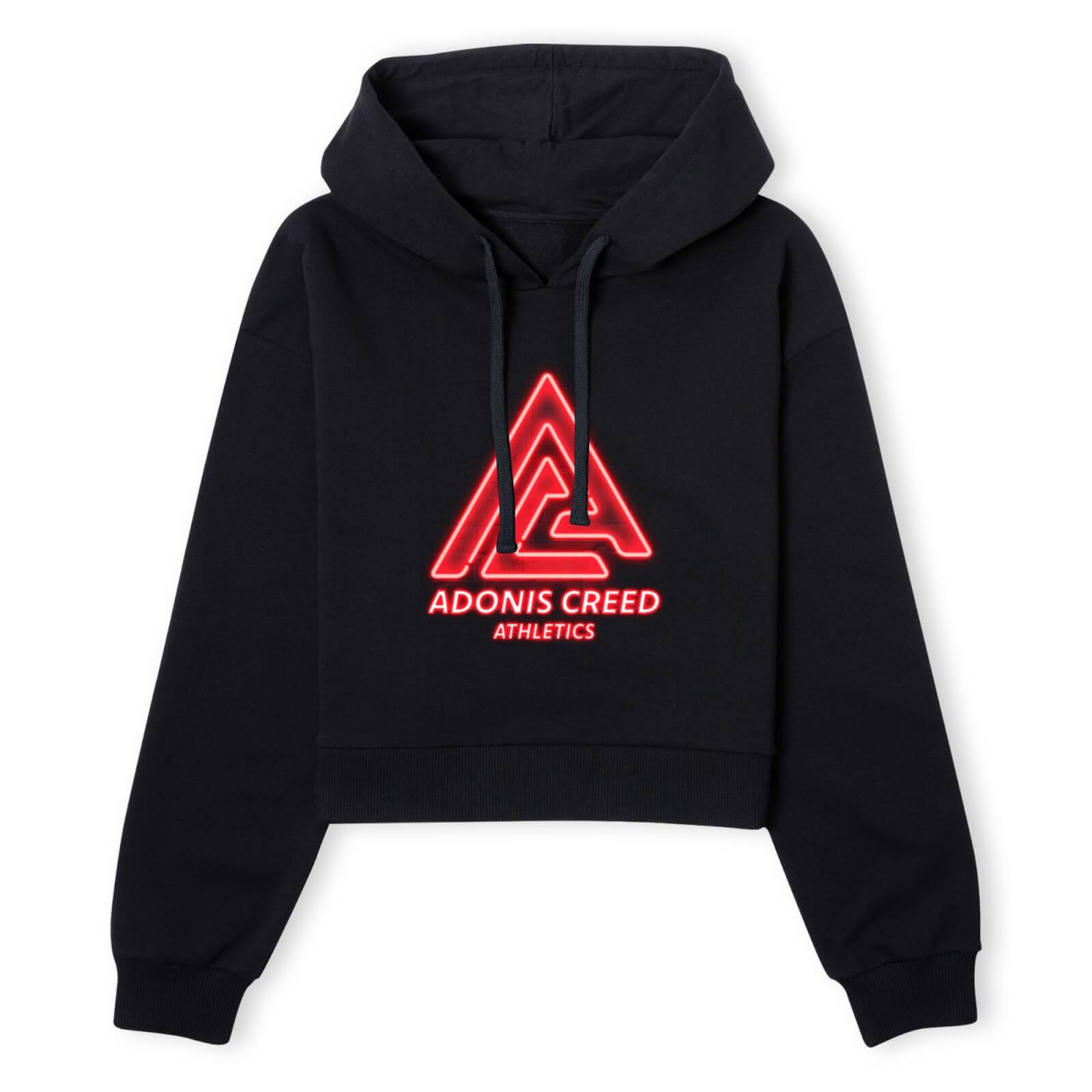 Creed Adonis Creed Athletics Neon Sign Women's Cropped Hoodie - Black - XS