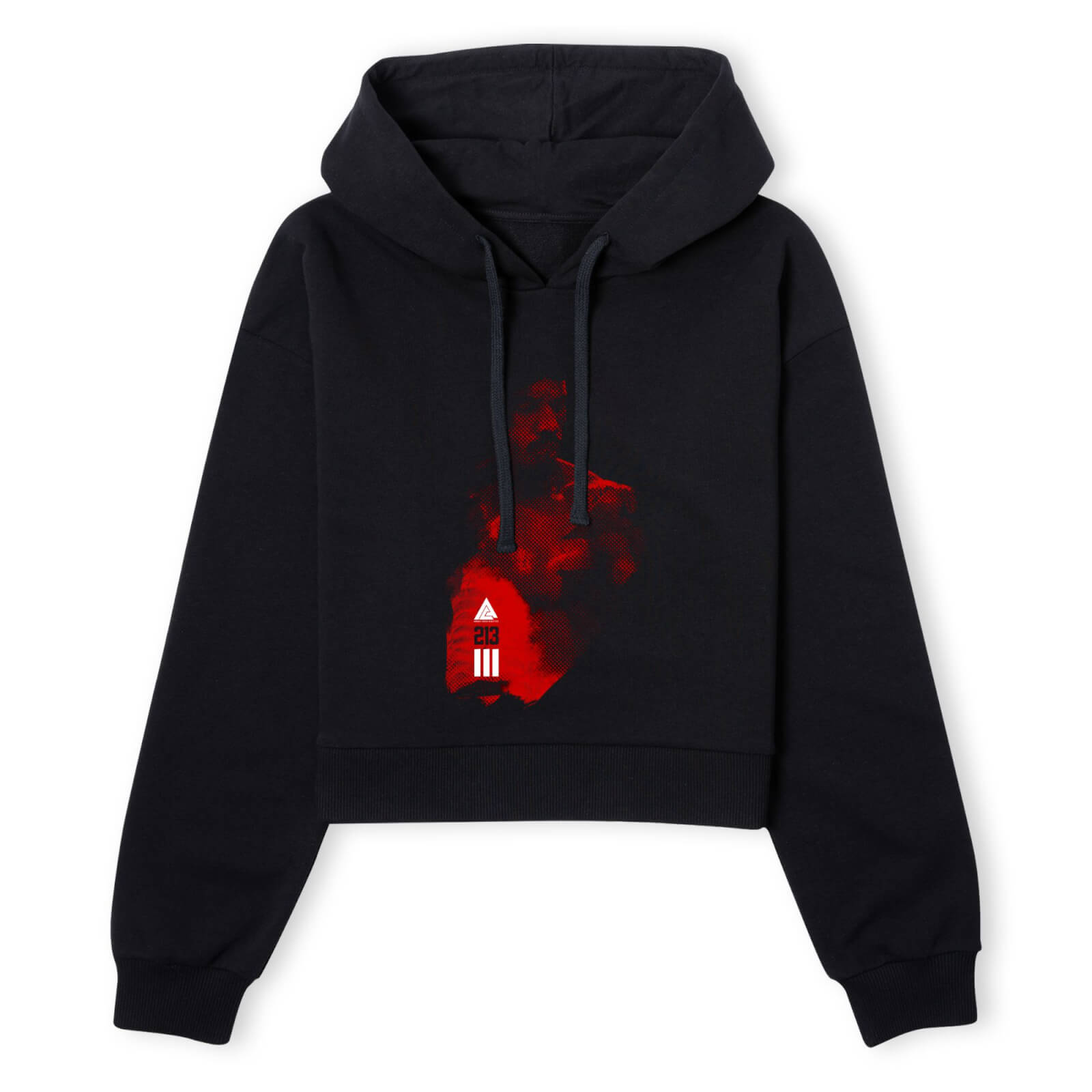 Creed 213 Women's Cropped Hoodie - Black - XS