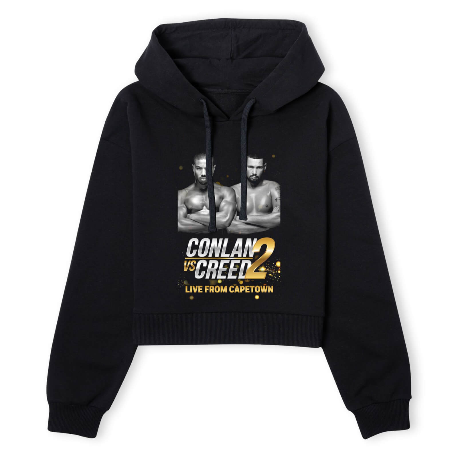Creed Conlan Vs Creed 2 Poster Women's Cropped Hoodie - Black - XS