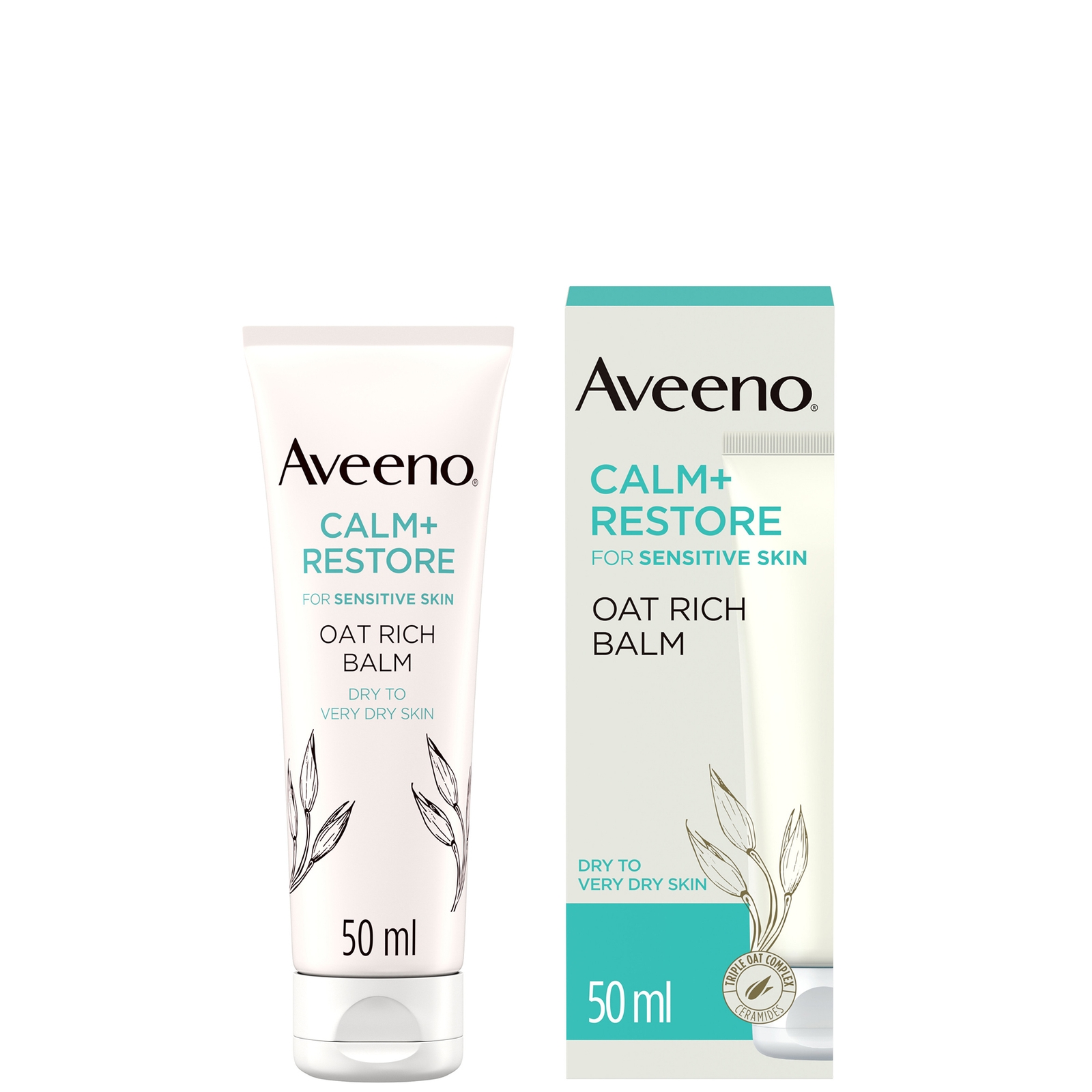 Image of Aveeno Face Calm and Restore Oat Rich Balm 50ml