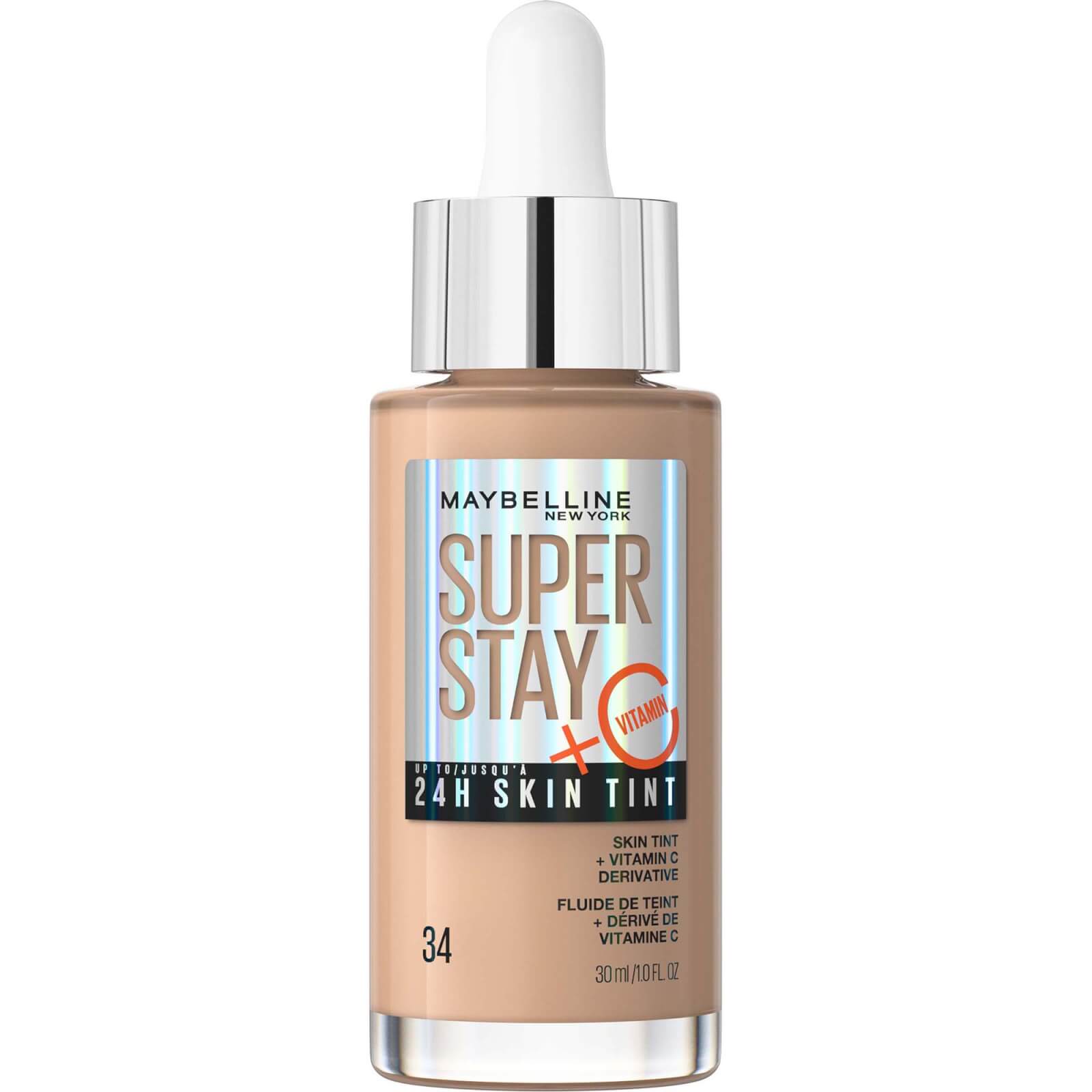 Maybelline Super Stay Up To 24h Skin Tint Foundation + Vitamin C 30ml (various Shades) - 34 In Neutral