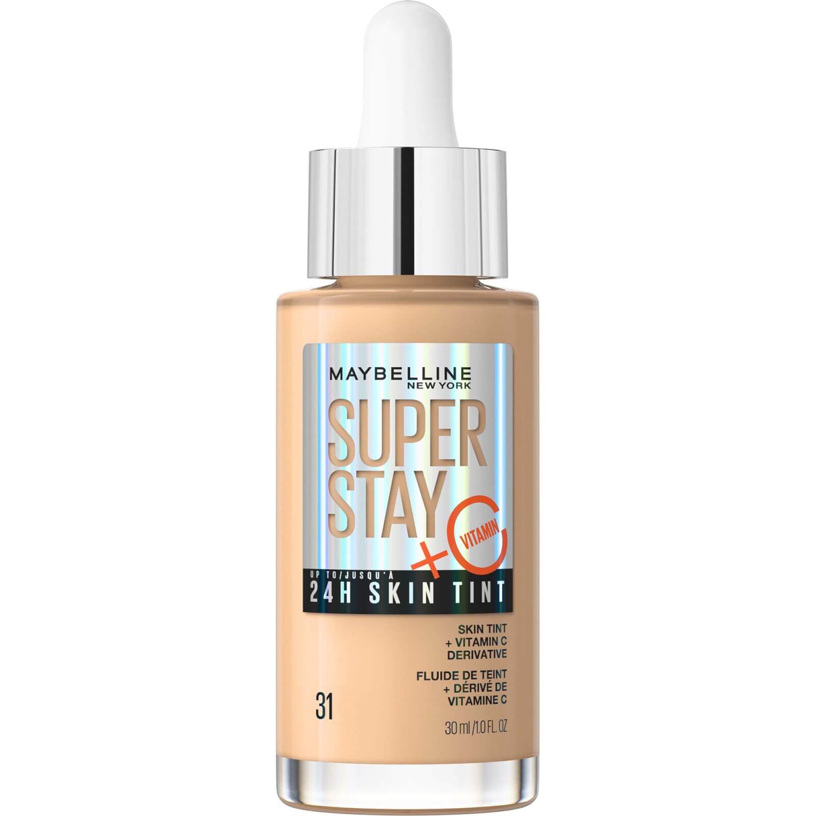 Maybelline Super Stay up to 24H Skin Tint Foundation + Vitamin C 30ml (Various Shades) - 31