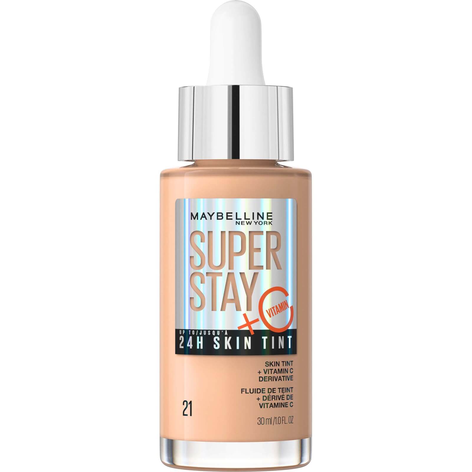 Maybelline Super Stay up to 24H Skin Tint Foundation + Vitamin C 30ml (Various Shades) - 21