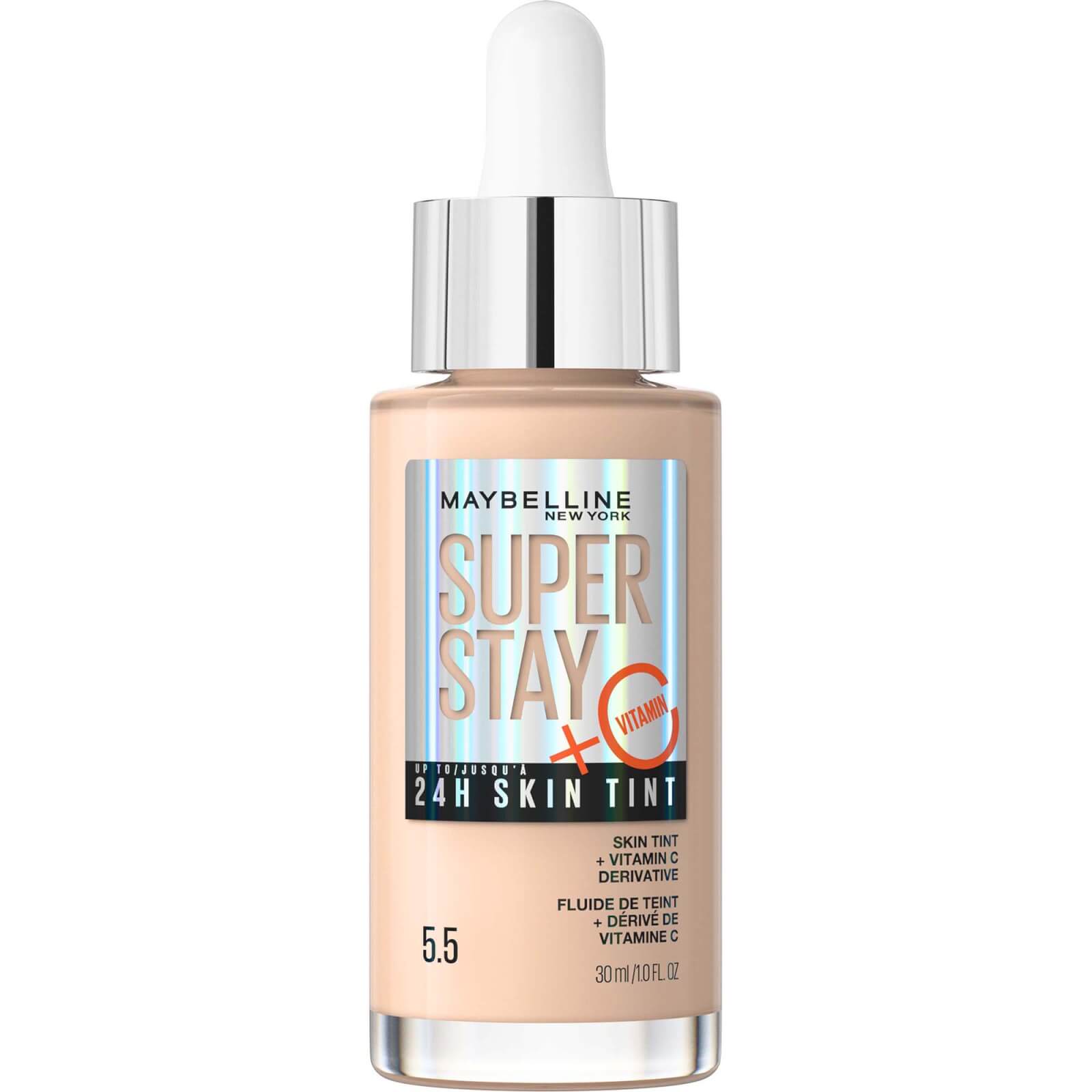 maybelline super stay up to 24h skin tint foundation + vitamin c 30ml (various shades) - 5.5