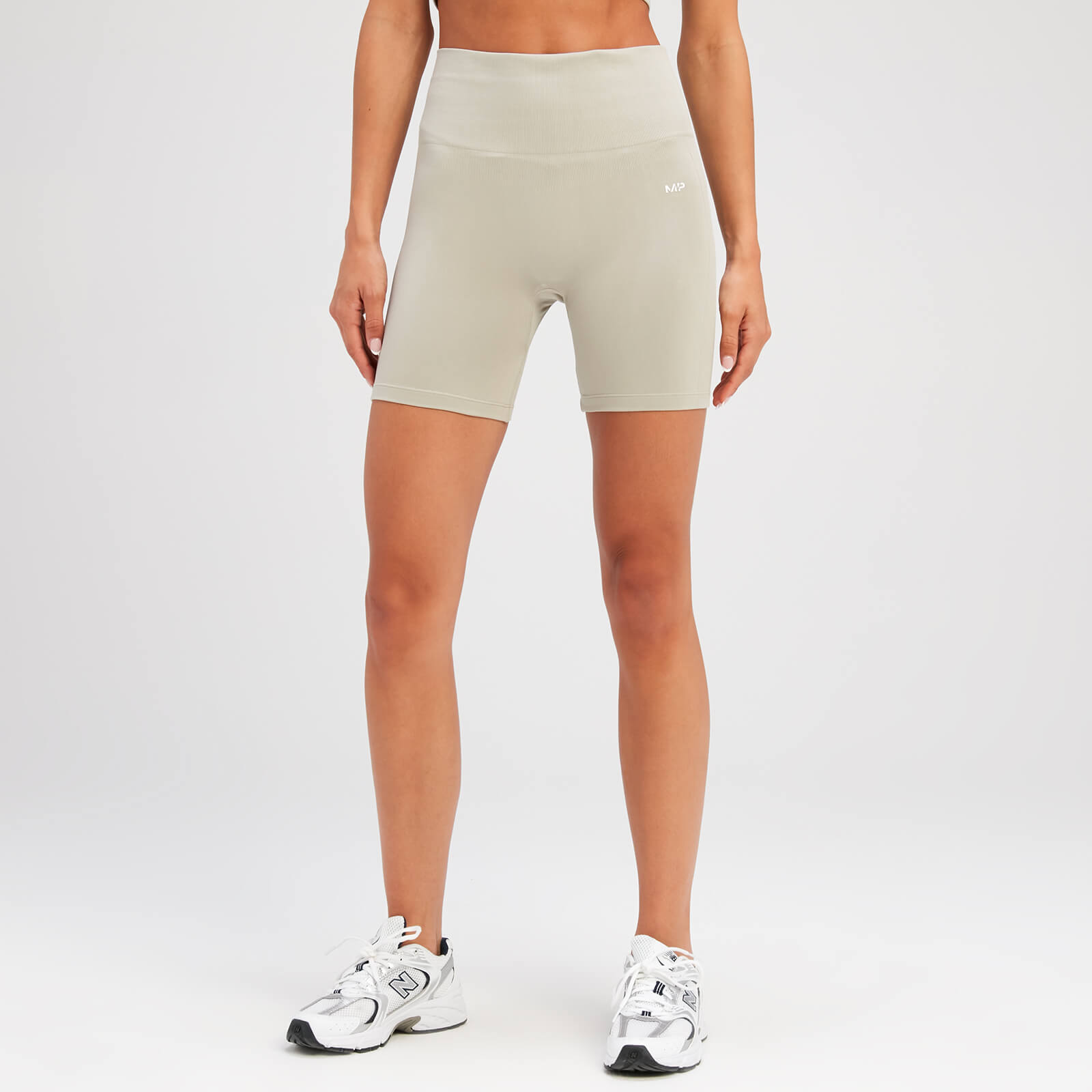 Image of MP Women's Shape Seamless Cycling Shorts - Soft Grey - XS