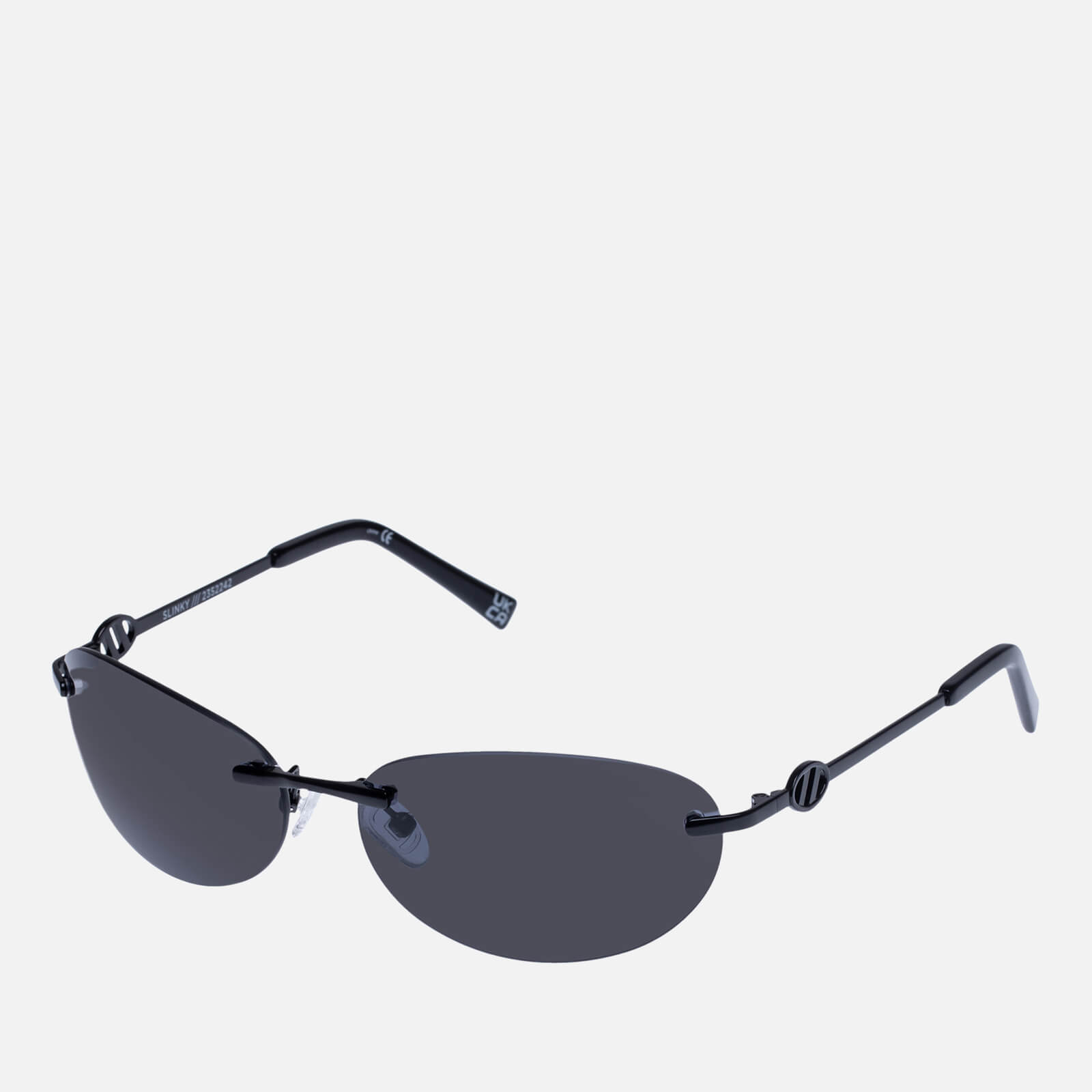Le Specs Women's SLINKY Oval Sunglasses - Matte Black