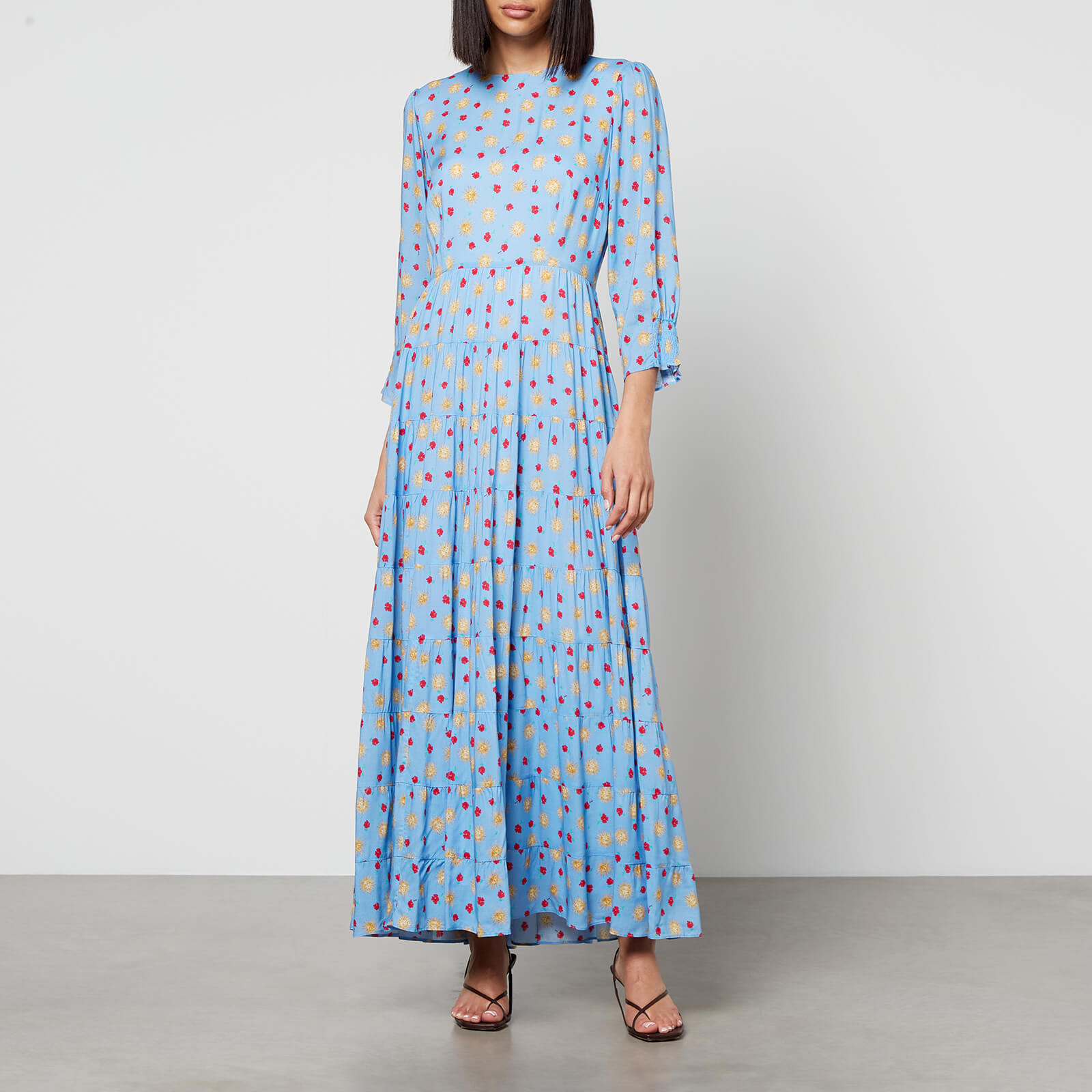 Rixo Kristen Printed Crepe Midi Dress - UK 6