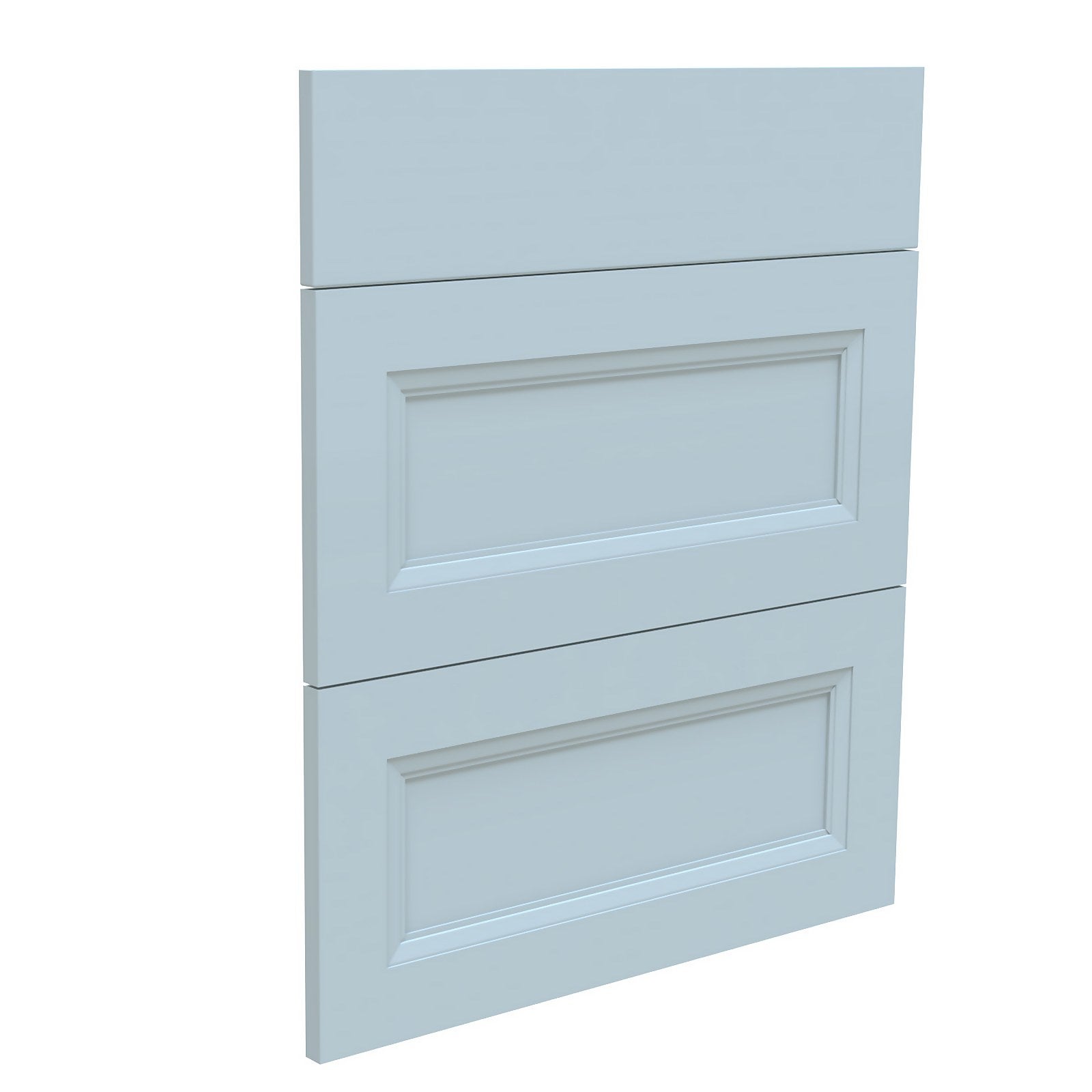 French Shaker Kitchen 3 Drawer fronts (W)597mm - Light Blue thumbnail