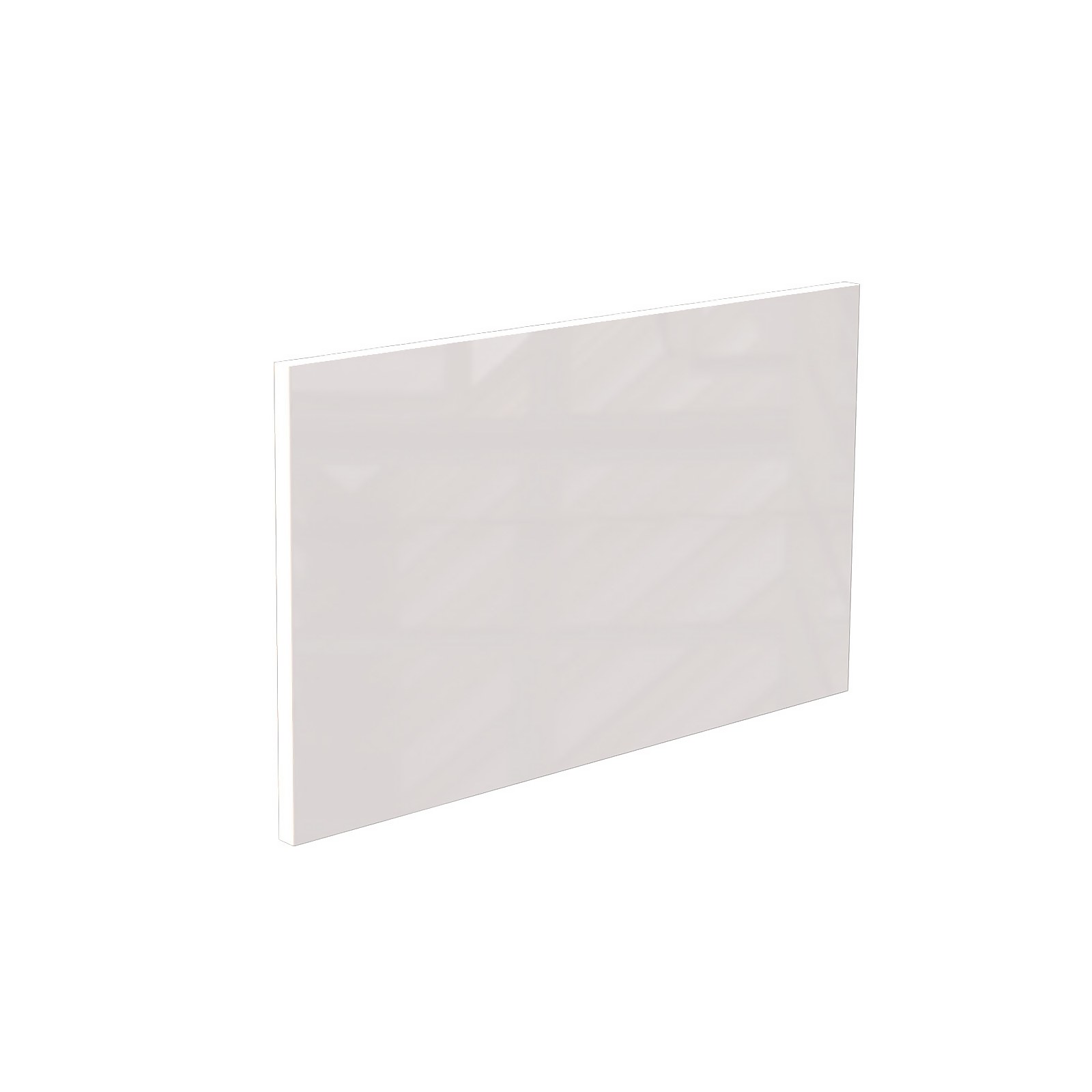 Modern Slab Kitchen Pan Drawer Front (W)597mm - Gloss White