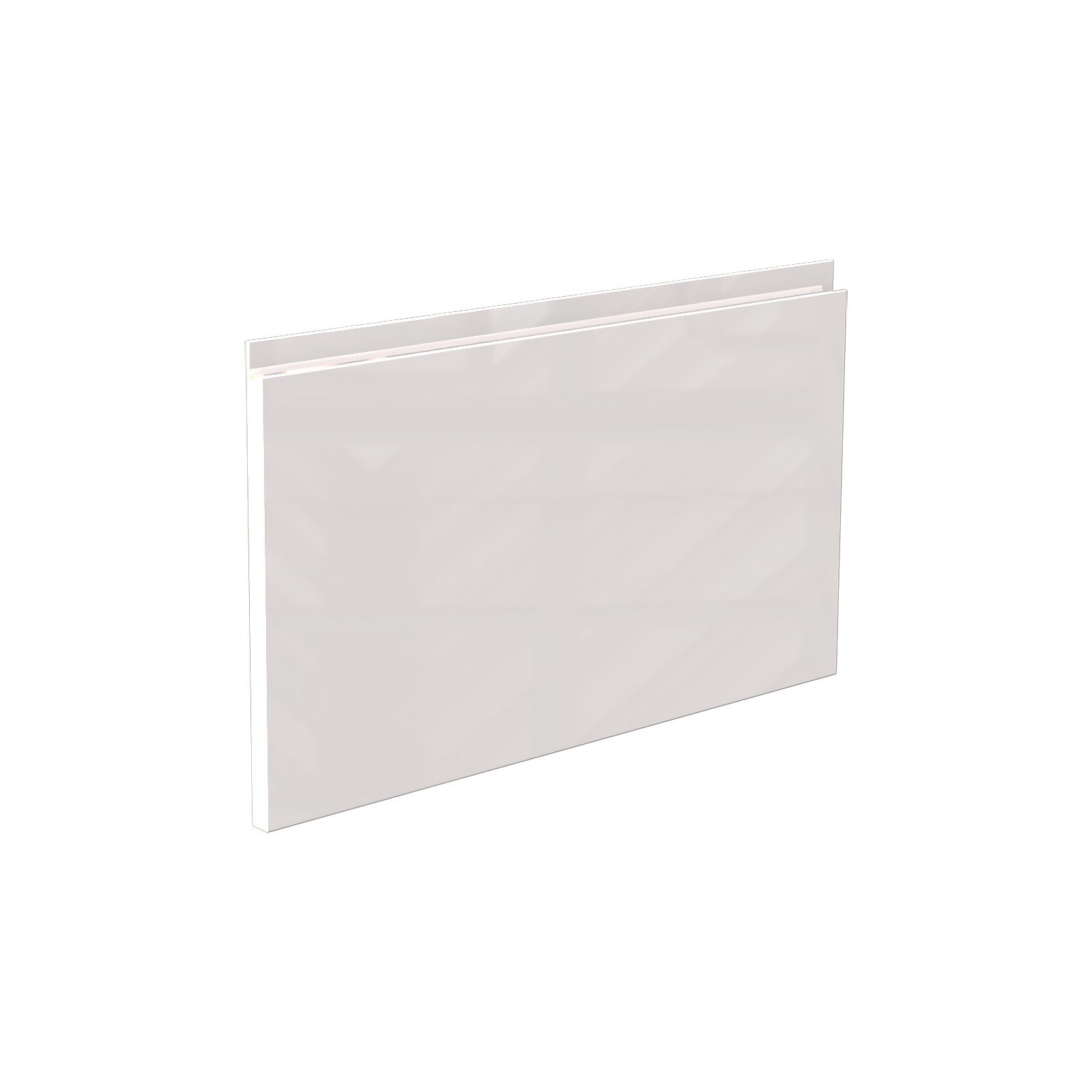 Handleless Kitchen Pan Drawer Front (W)597mm - Gloss White