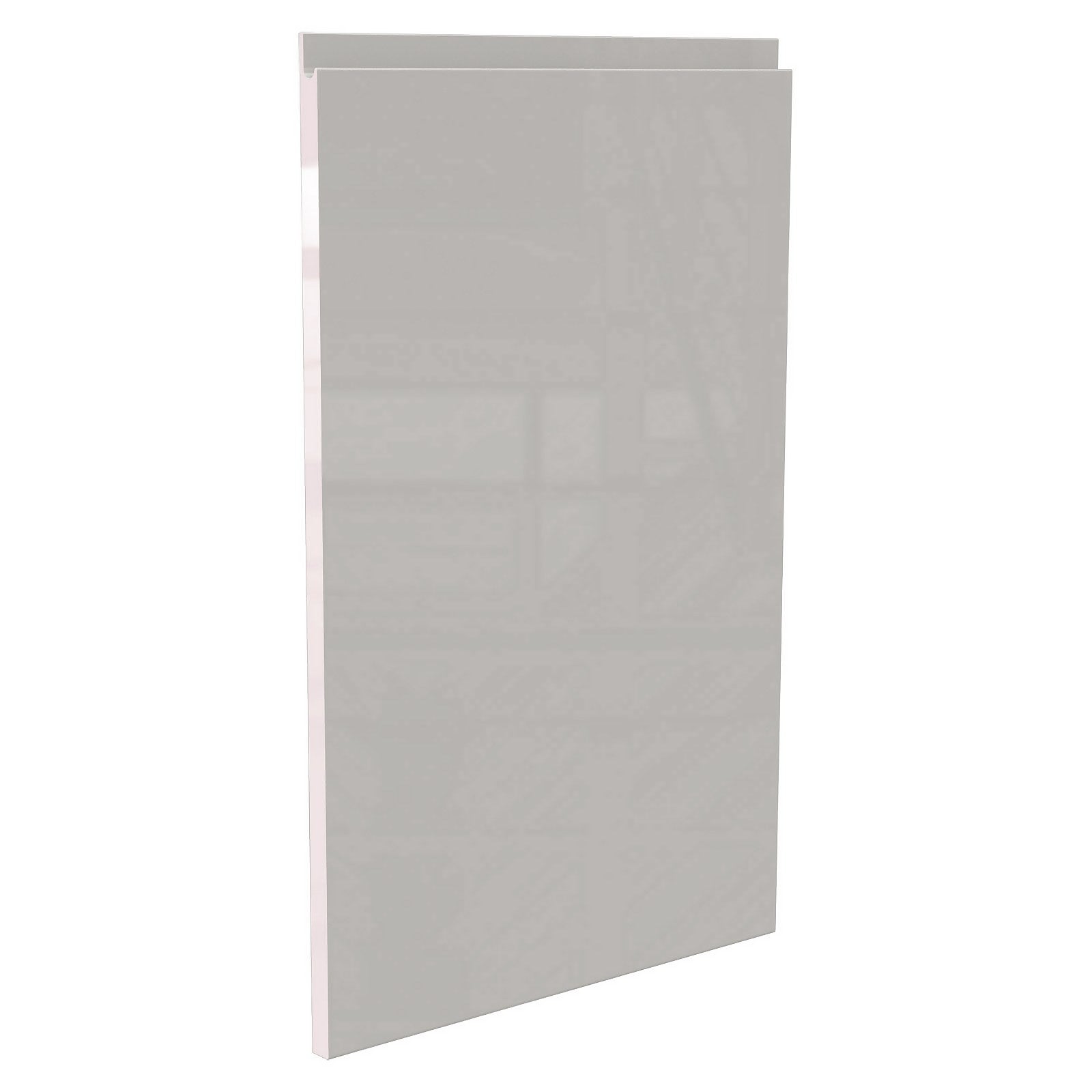 Handleless Kitchen Cabinet Door (W)447mm - Gloss Grey thumbnail