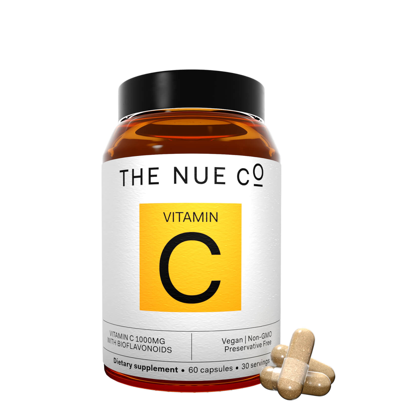 The Nue Co Vitamin C Supplement To Support Immunity (60 Capsules) In White