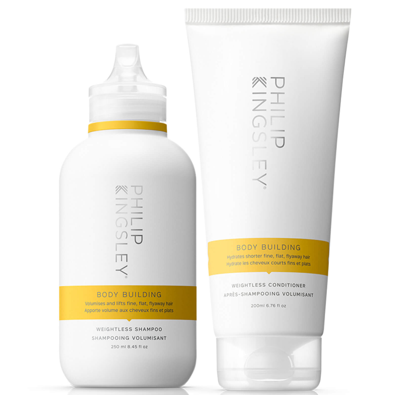 Philip Kingsley Body Building Shampoo 250ml And Conditioner 200ml Duo In White